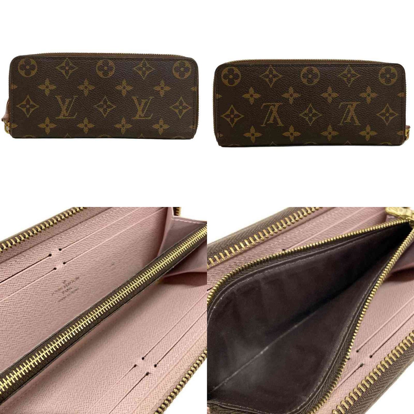 Louis Vuitton  Monogram Clemence Wallet Rose Ballerine CA3186