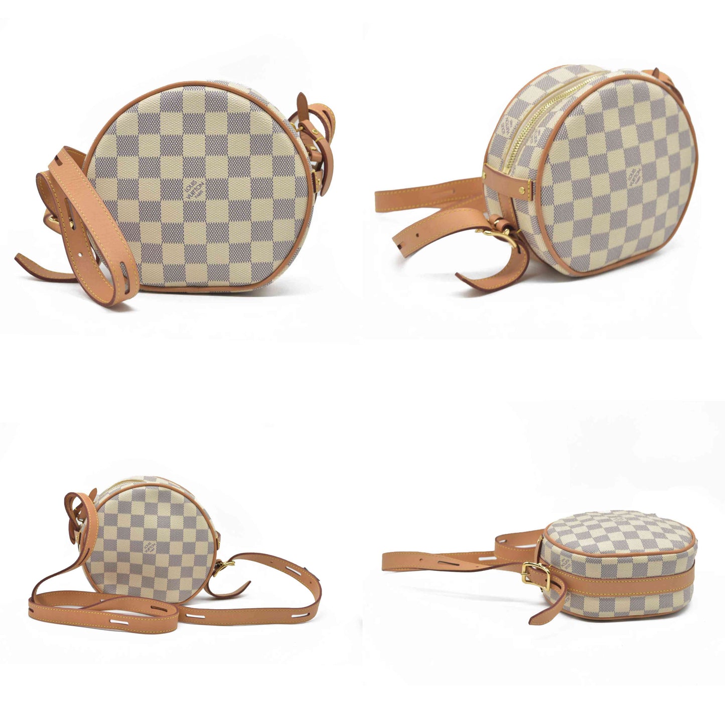 $2190 Louis Vuitton Damier Azur Boite Chapeau Souple PM