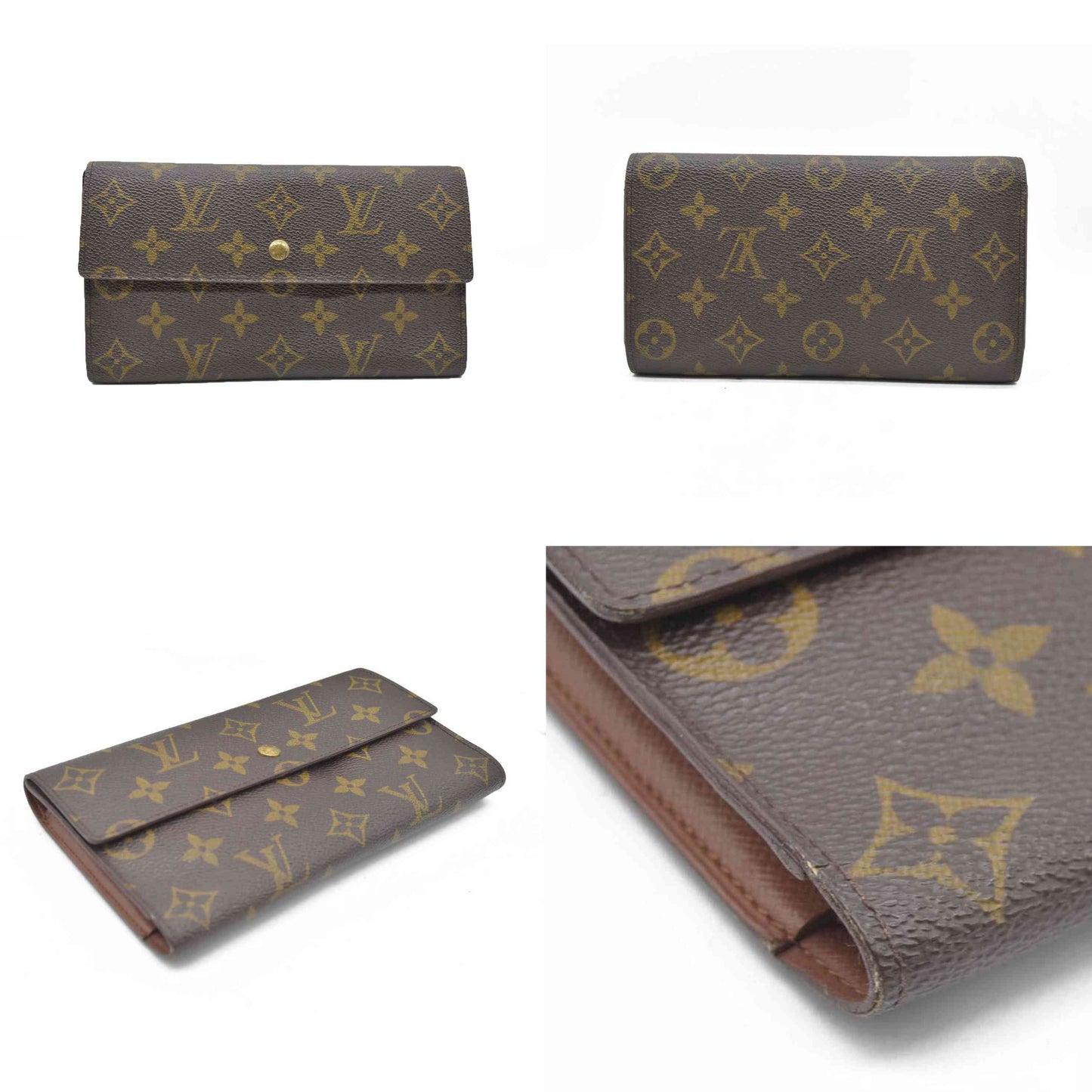 AUCTION $725 Louis Vuitton Monogram Trifold Sarah Wallet