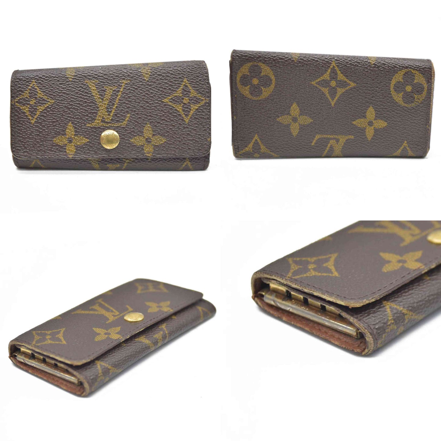 $295 AUCTION Louis Vuitton Monogram 4 Key Multicles Holder