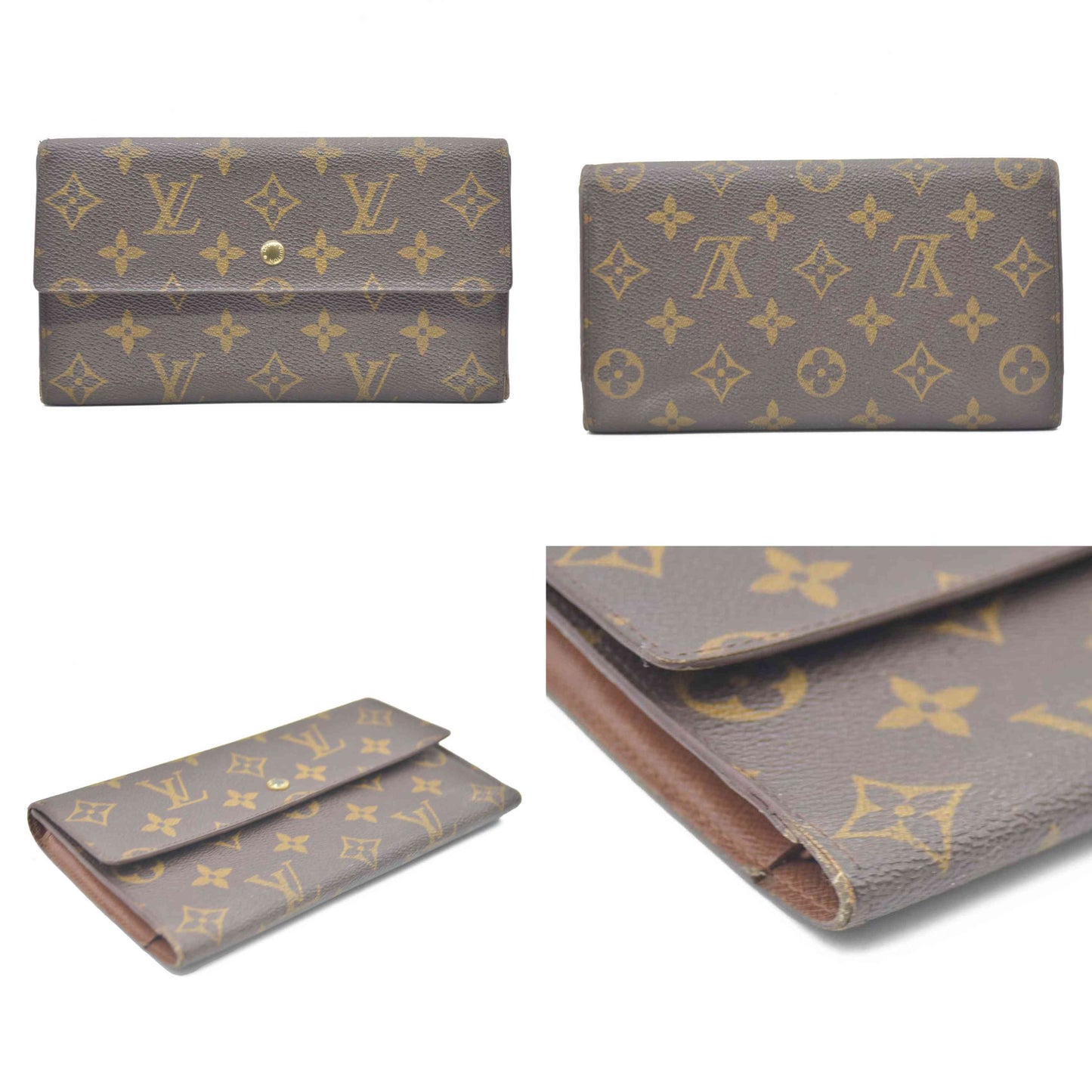 Louis Vuitton Monogram Porte Tresor International Trifold Long Wallet TH0026