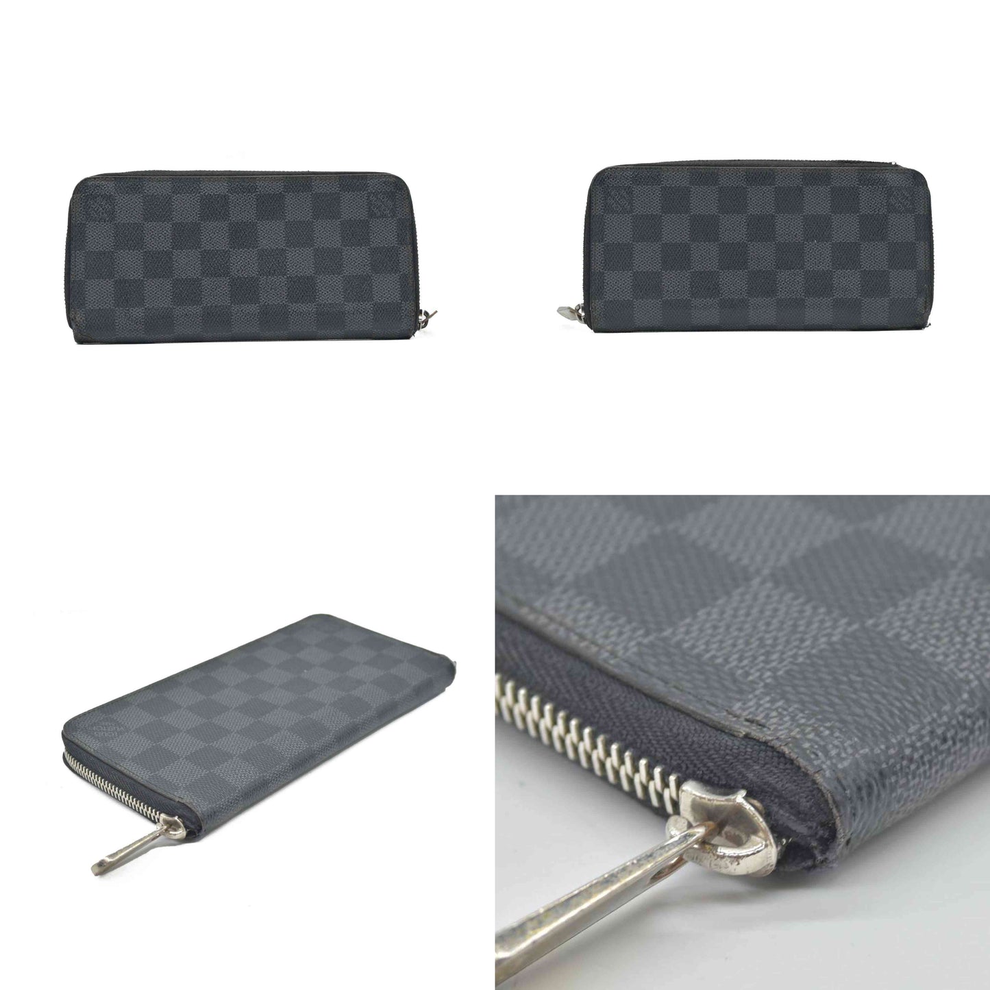 $1000 Louis Vuitton Damier Graphite Zippy Organizer Wallet CONSIGNMENT