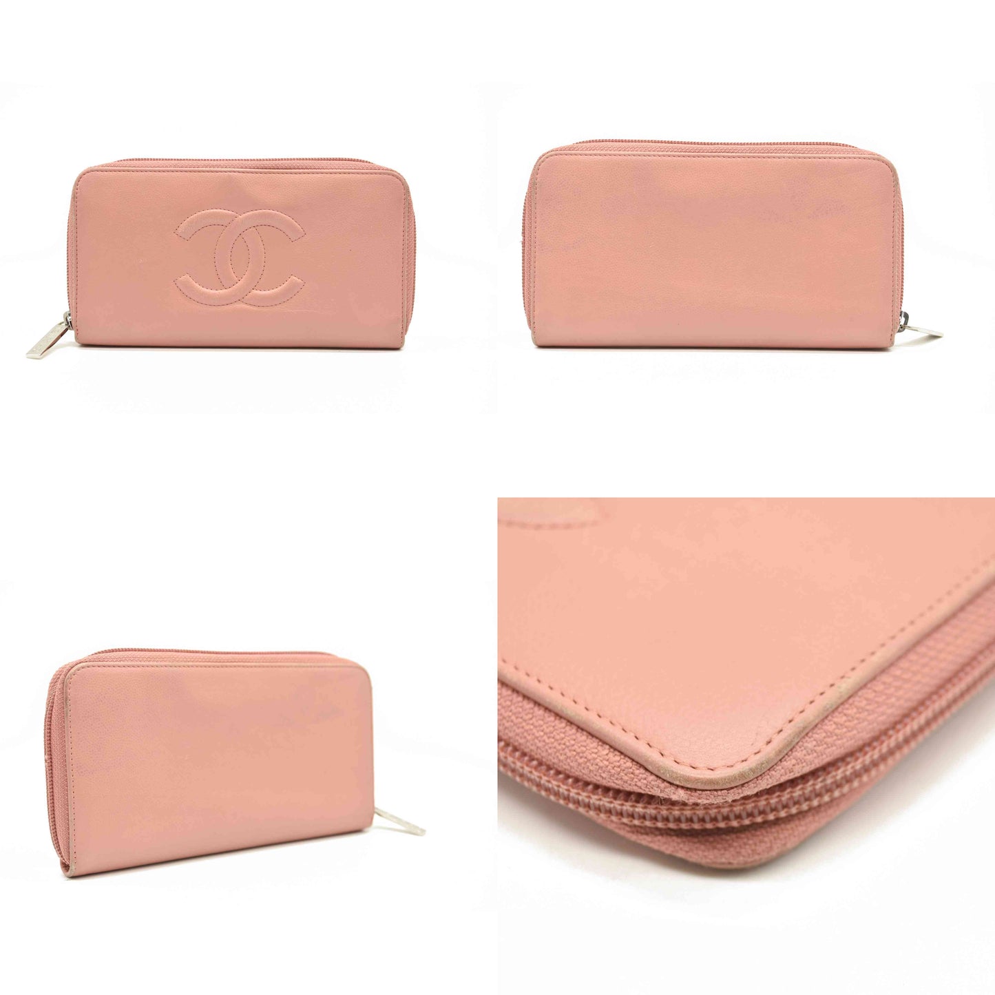 Chanel Large Timeless CC Zip Around Wallet Pink