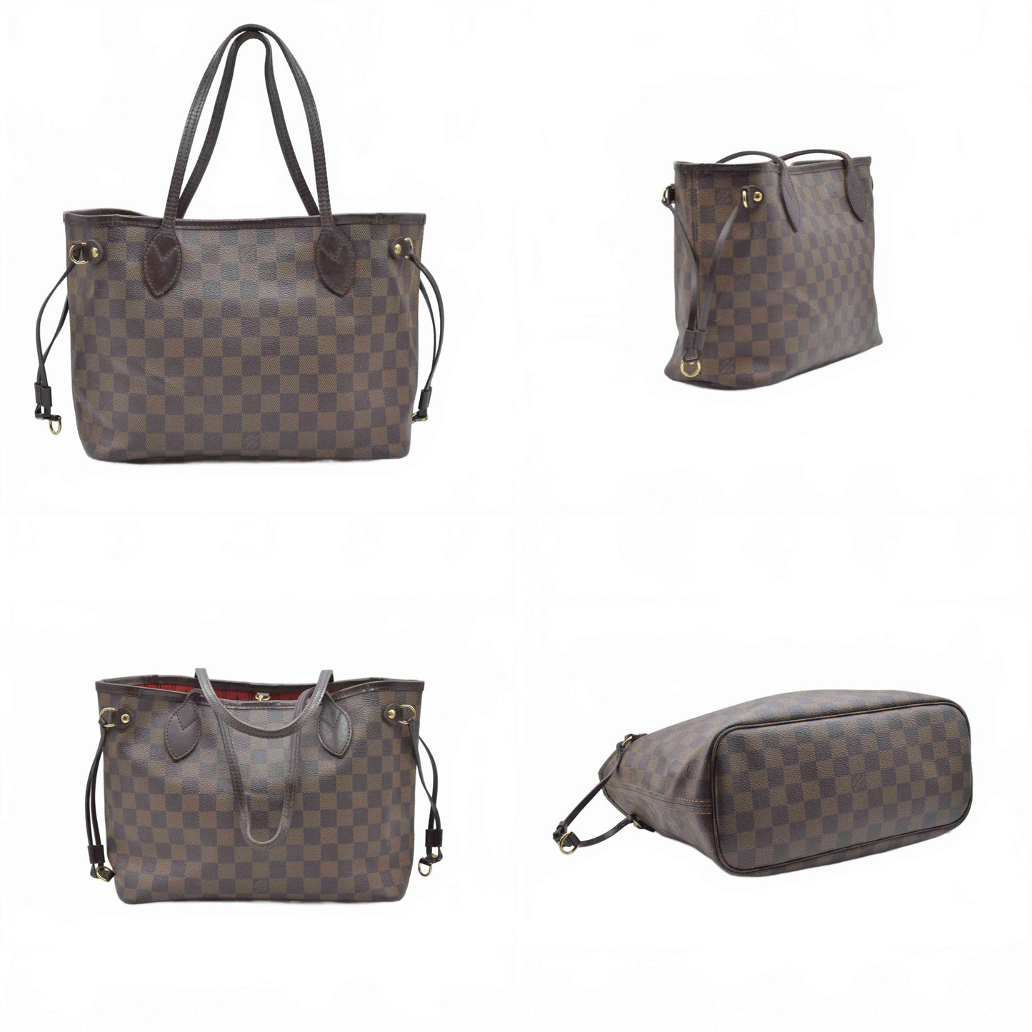$2060 2010 Louis Vuitton Damier Ebene Neverfull PM VI3160