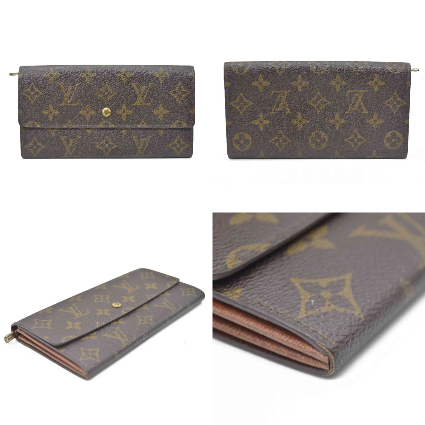Louis Vuitton $725 Monogram Portefeiulle Sarah Long Bifold Wallet AN1920
