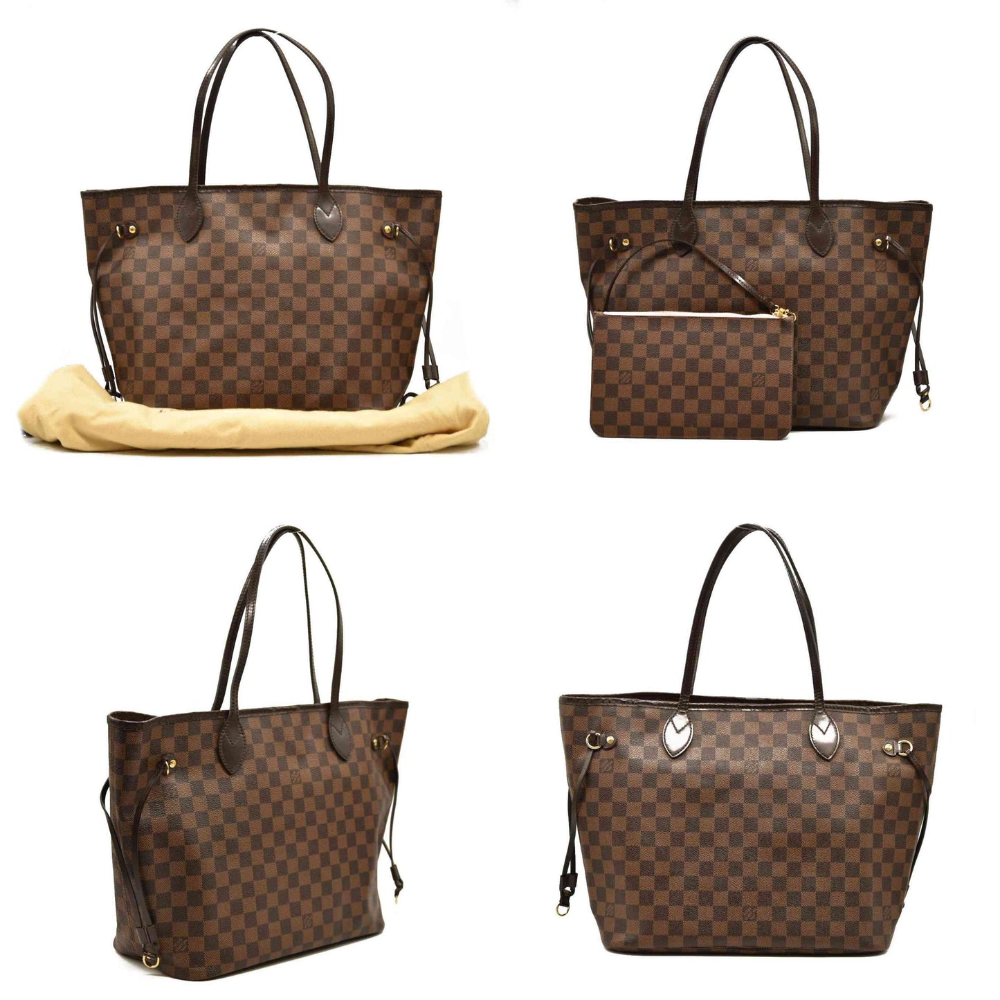 Louis Vuitton  Damier Ebene Neo Neverfull MM Rose Ballerine