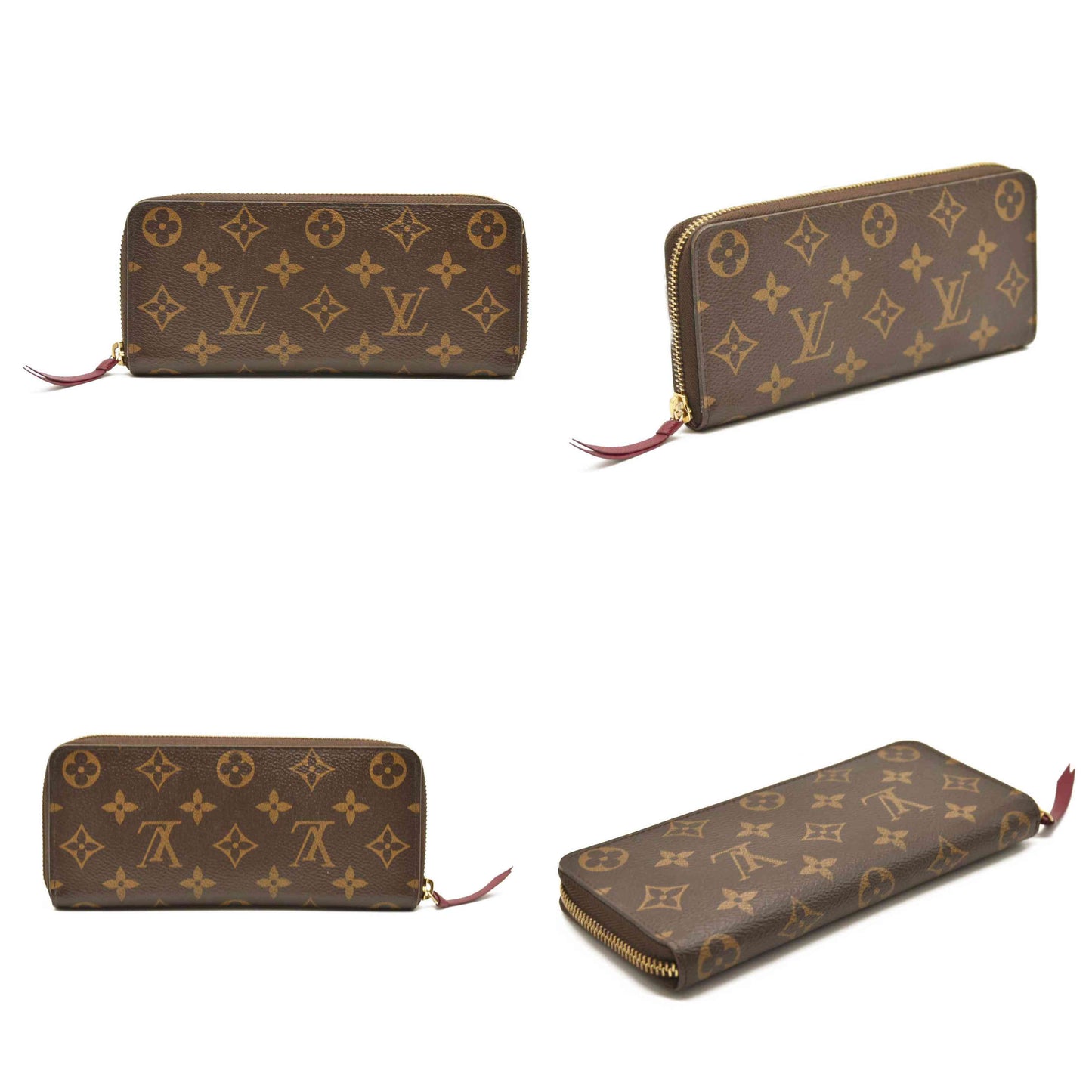 LOUIS VUITTON Monogram Clemence Wallet Fuchsia SF2188