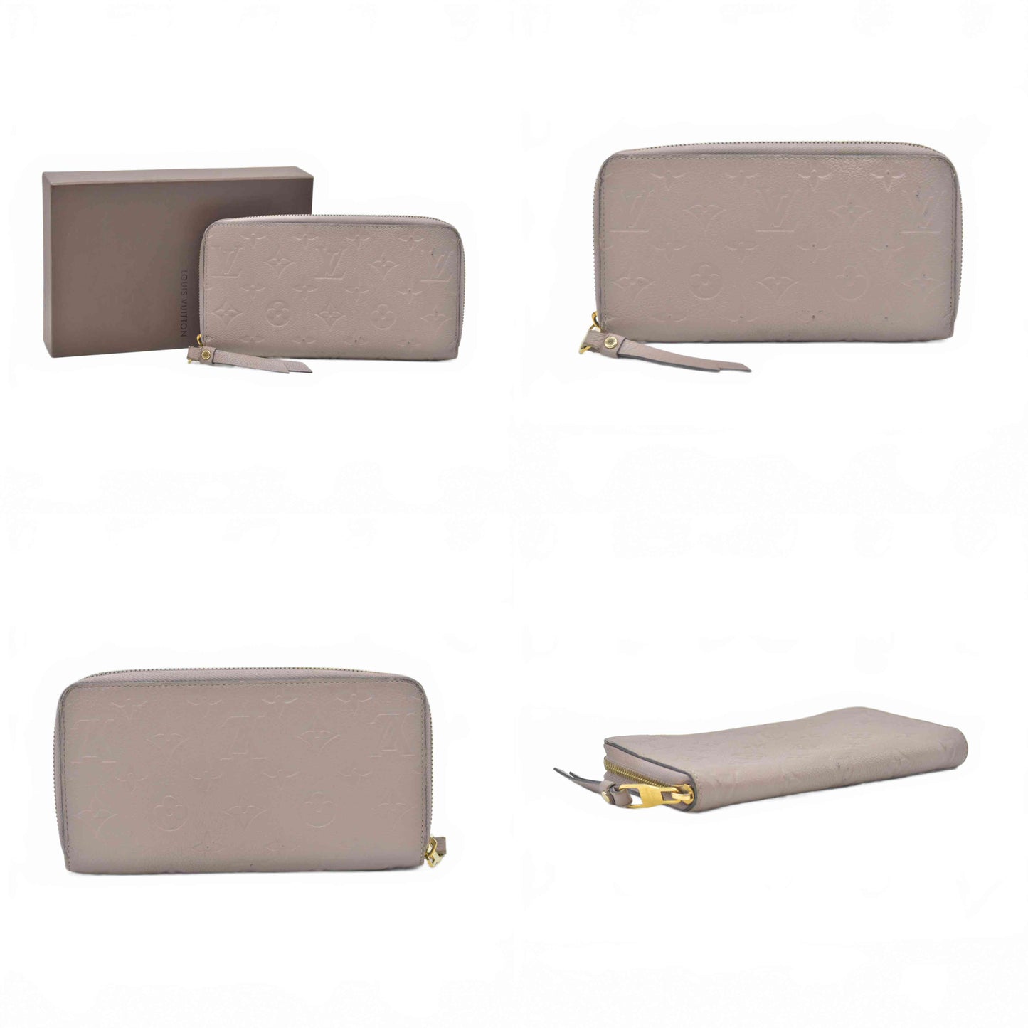$1140 2016 Louis Vuitton Empreinte Zippy Wallet Taupe Glace TH2176