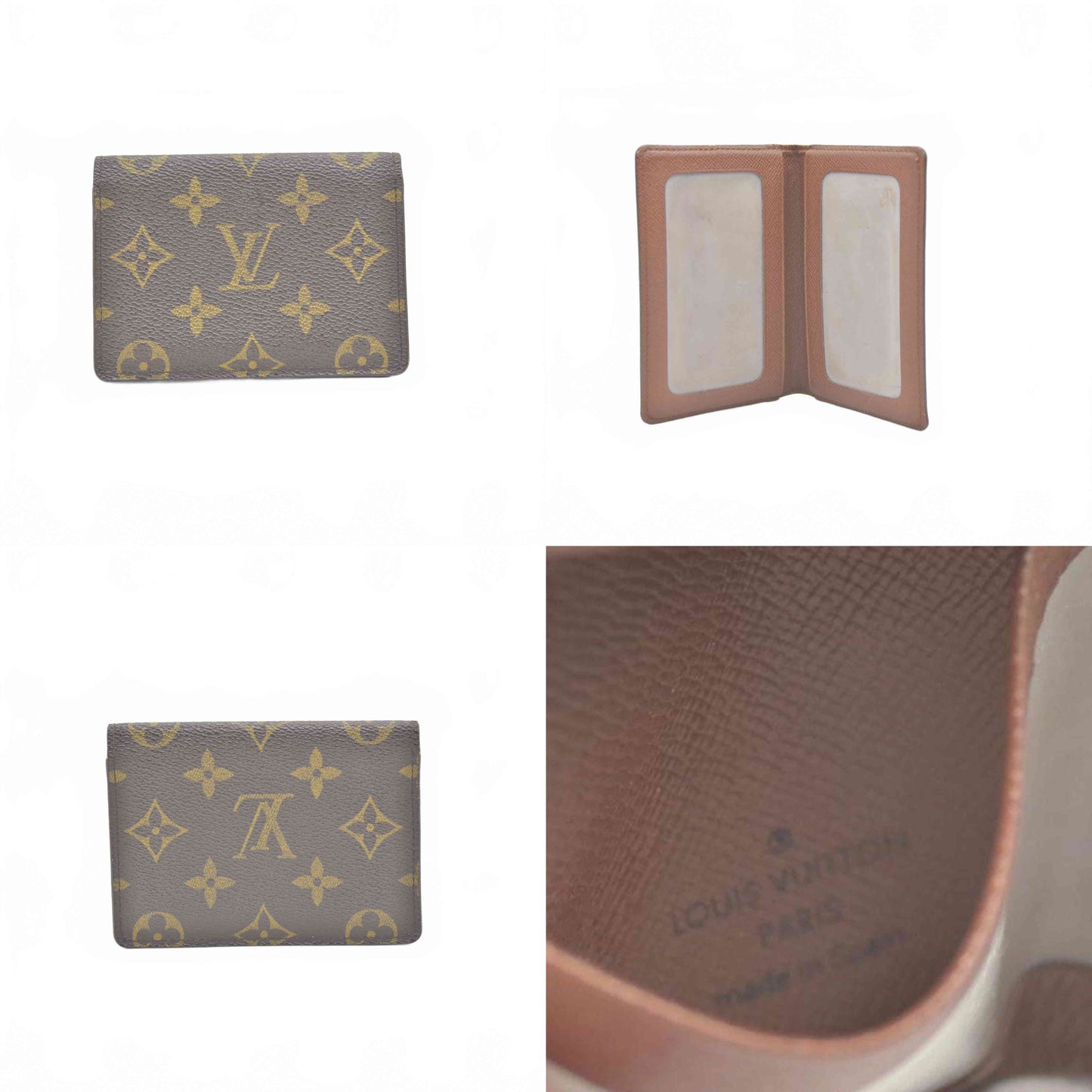 $360 LOUIS VUITTON Monogram Card Holder Pass Case CA1022 CONSIGNMENT