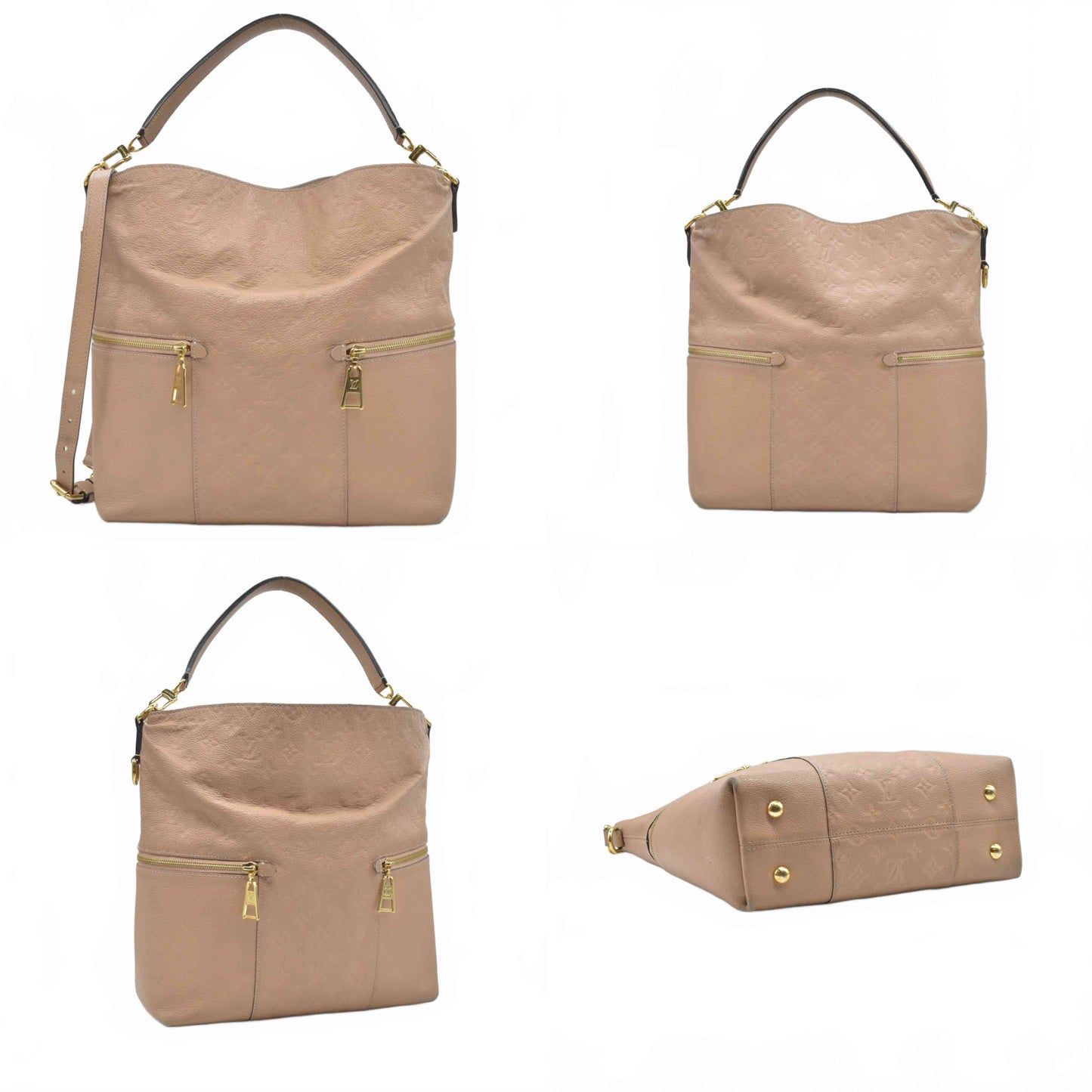 2018 $2930 Louis Vuitton Empreinte Melie Beige Leather Monogram Shoulder Bag SD0198