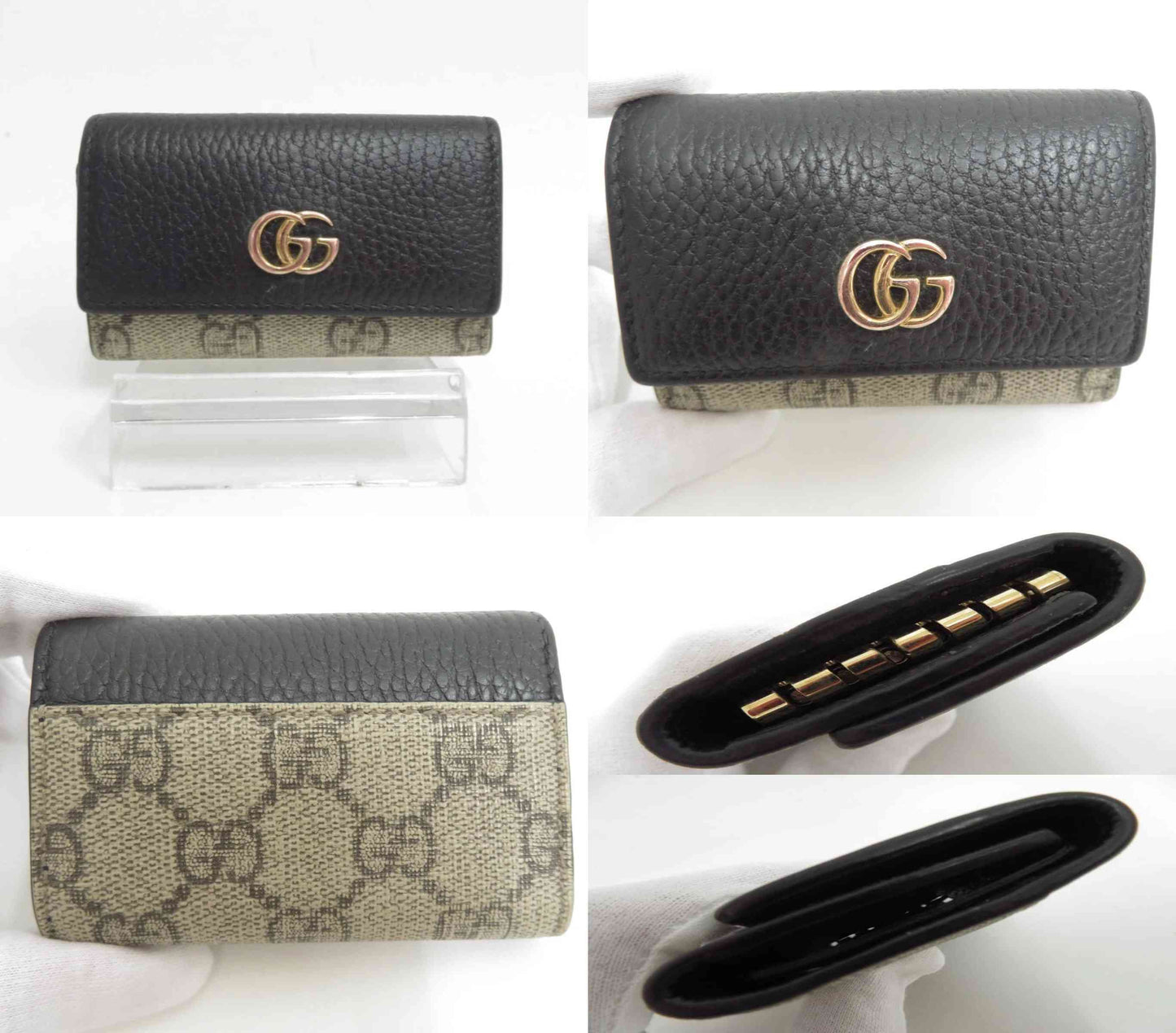 GUCCI GG Marmont Leather 6 Ring Key Case