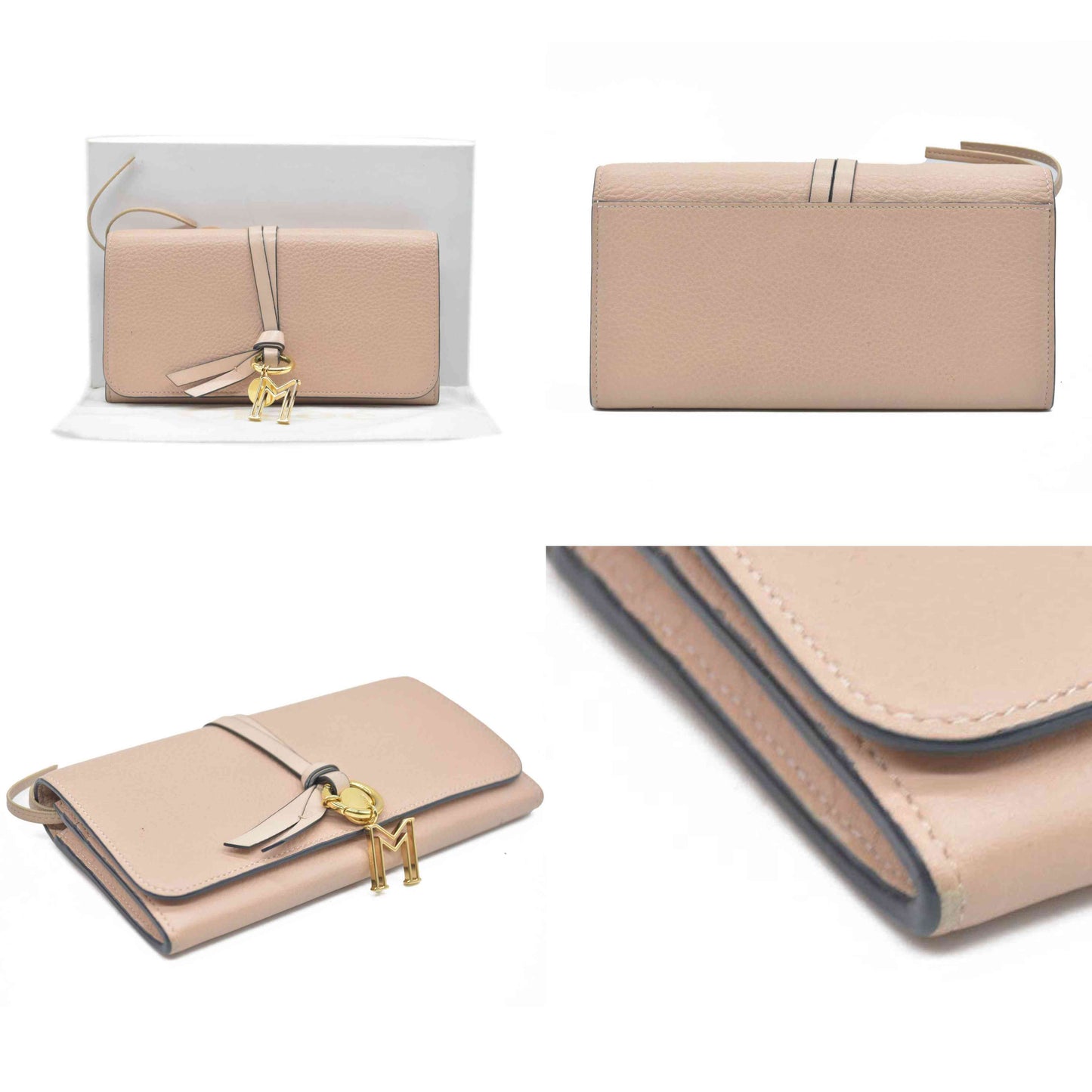 Chloe Alphabet Leather Bifold Long Wallet