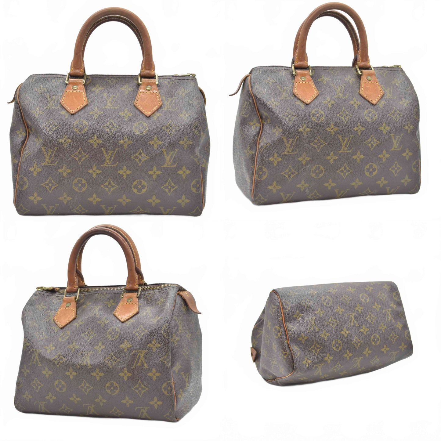 $1490 1995 Louis Vuitton LV Hand Bag Speedy 25 Brown Monogram SP1905