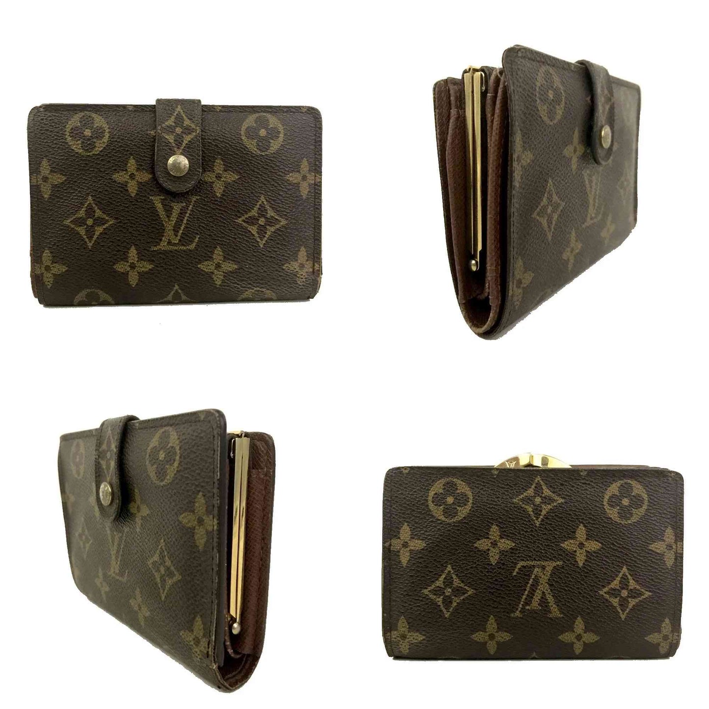 $750 2002 Louis Vuitton Monogram French Kisslock Wallet CA0072 CONSIGNMENT