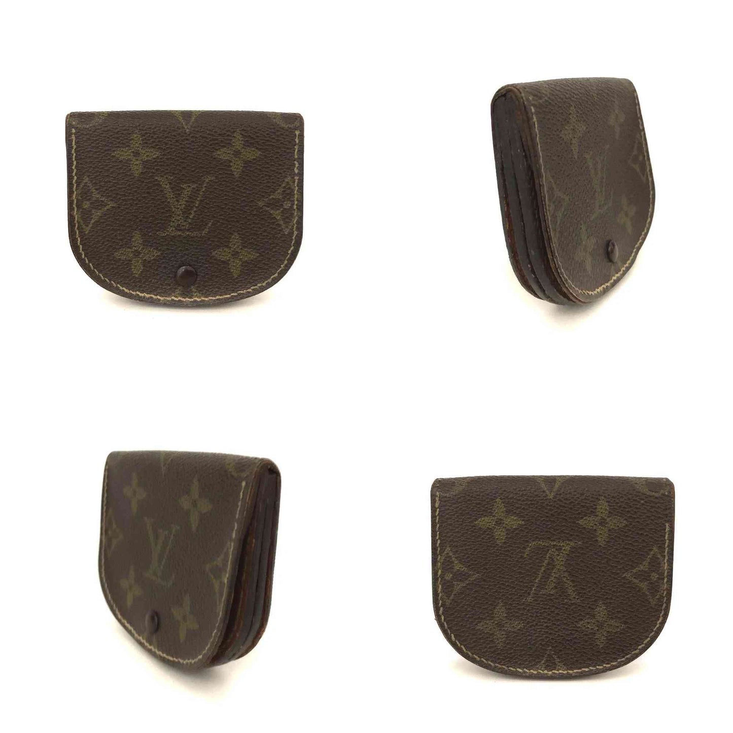 Louis Vuitton Monogram Porte Monnaie Gousset Coin Purse Wallet