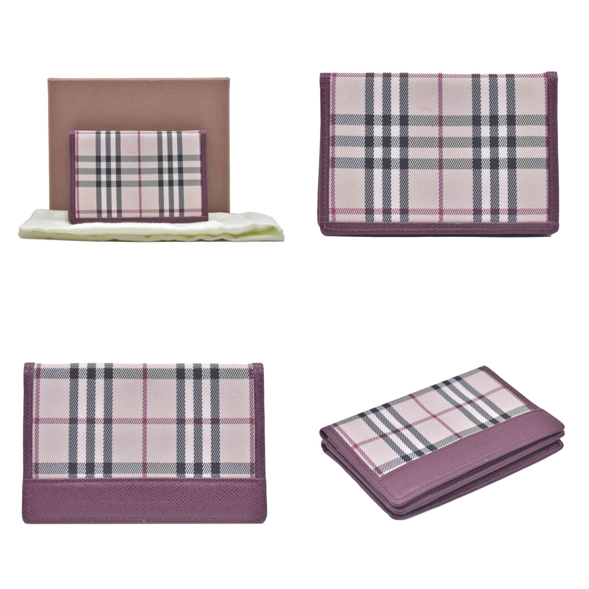 $290 Burberry House Check Card Case Holder CONSIGNMENT