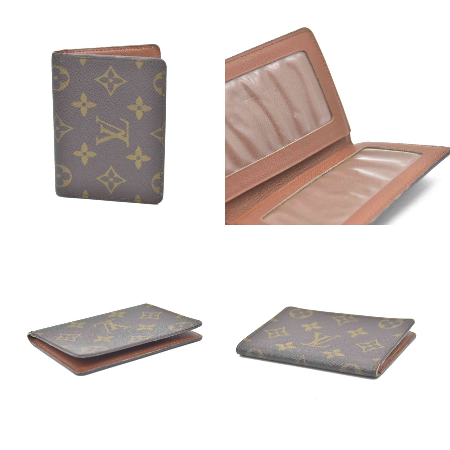 Louis Vuitton Monogram Porte 2 Cartes Vertical Pass Card Case Brown  881A2