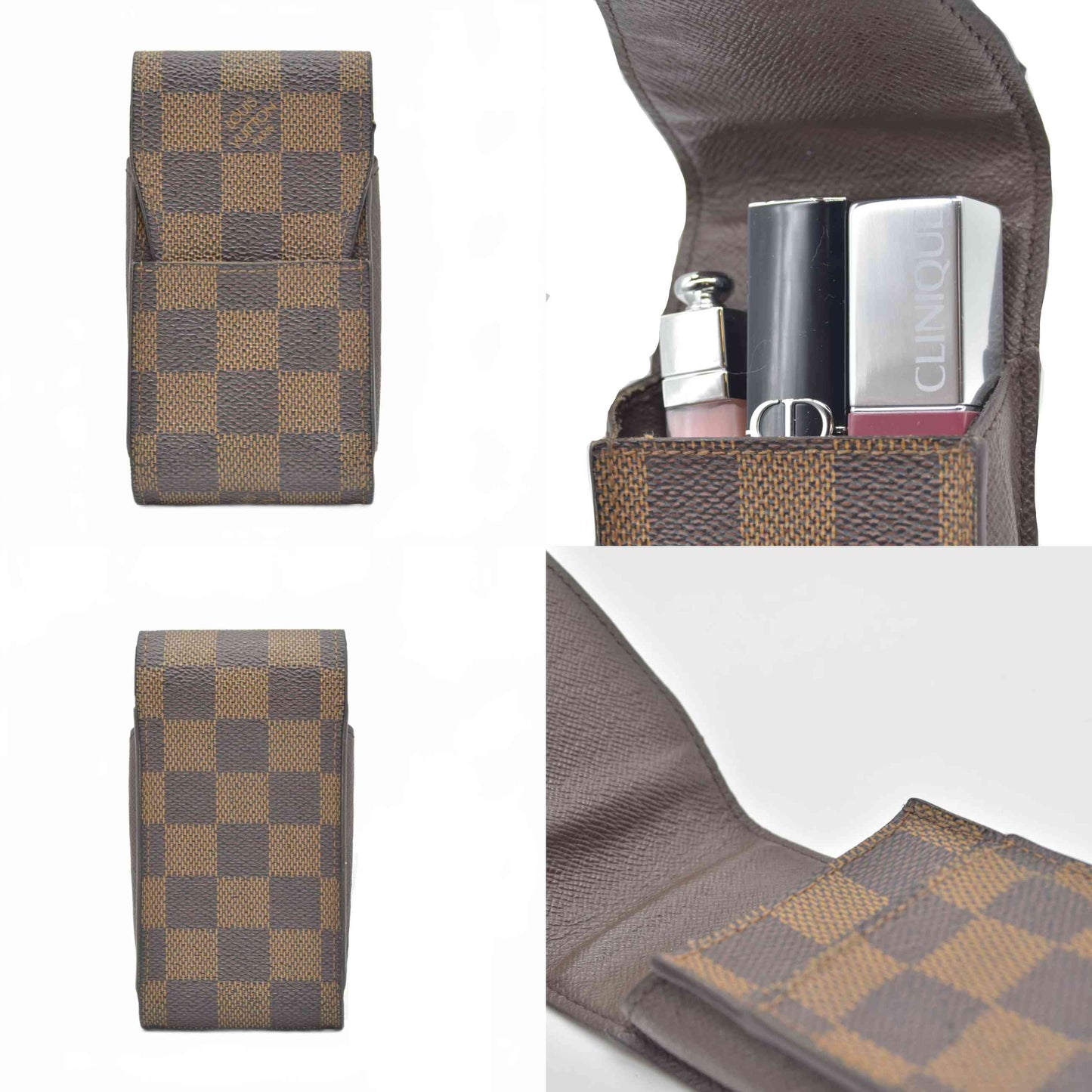 $340 2012 Louis Vuitton Damier Cigarette Case Brown CT0132