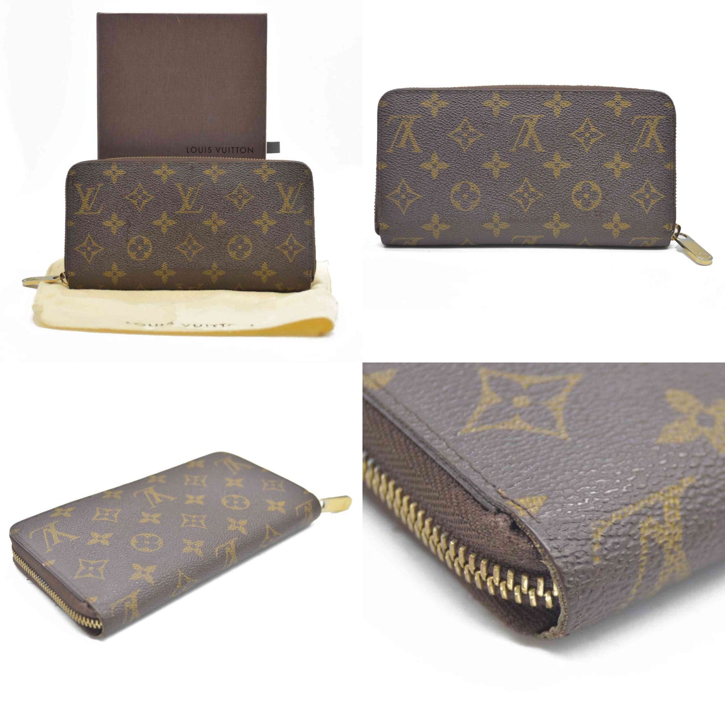 AUCTION $915 Louis Vuitton Monogram Zippy Wallet