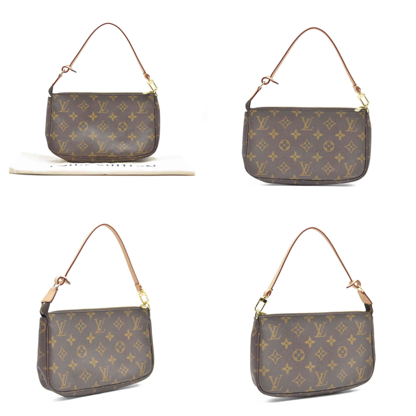 Louis Vuitton LV Accessories Pouch Pochette Accessoires Brown Monogram AUCTION CONSIGNMENT