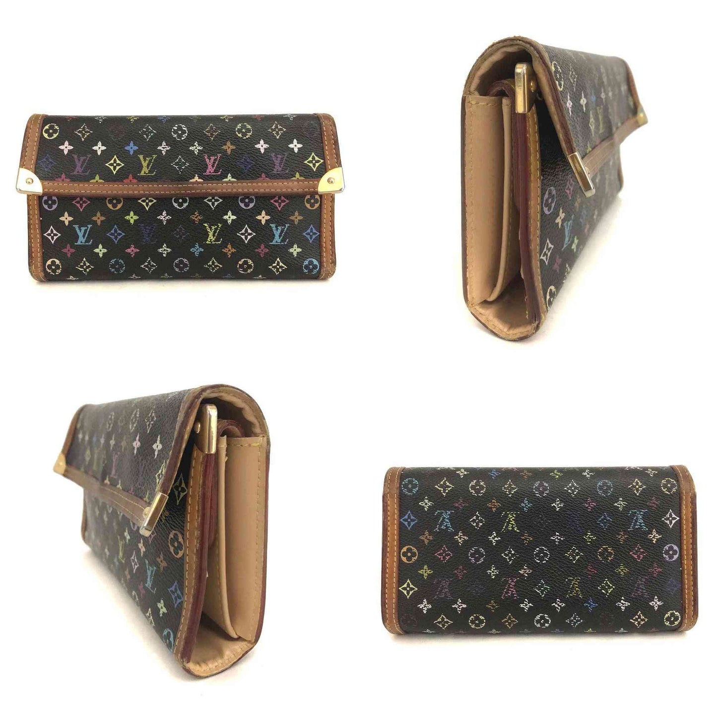 Louis Vuitton Monogram Multicolor Porte Tresor International Wallet TH0065