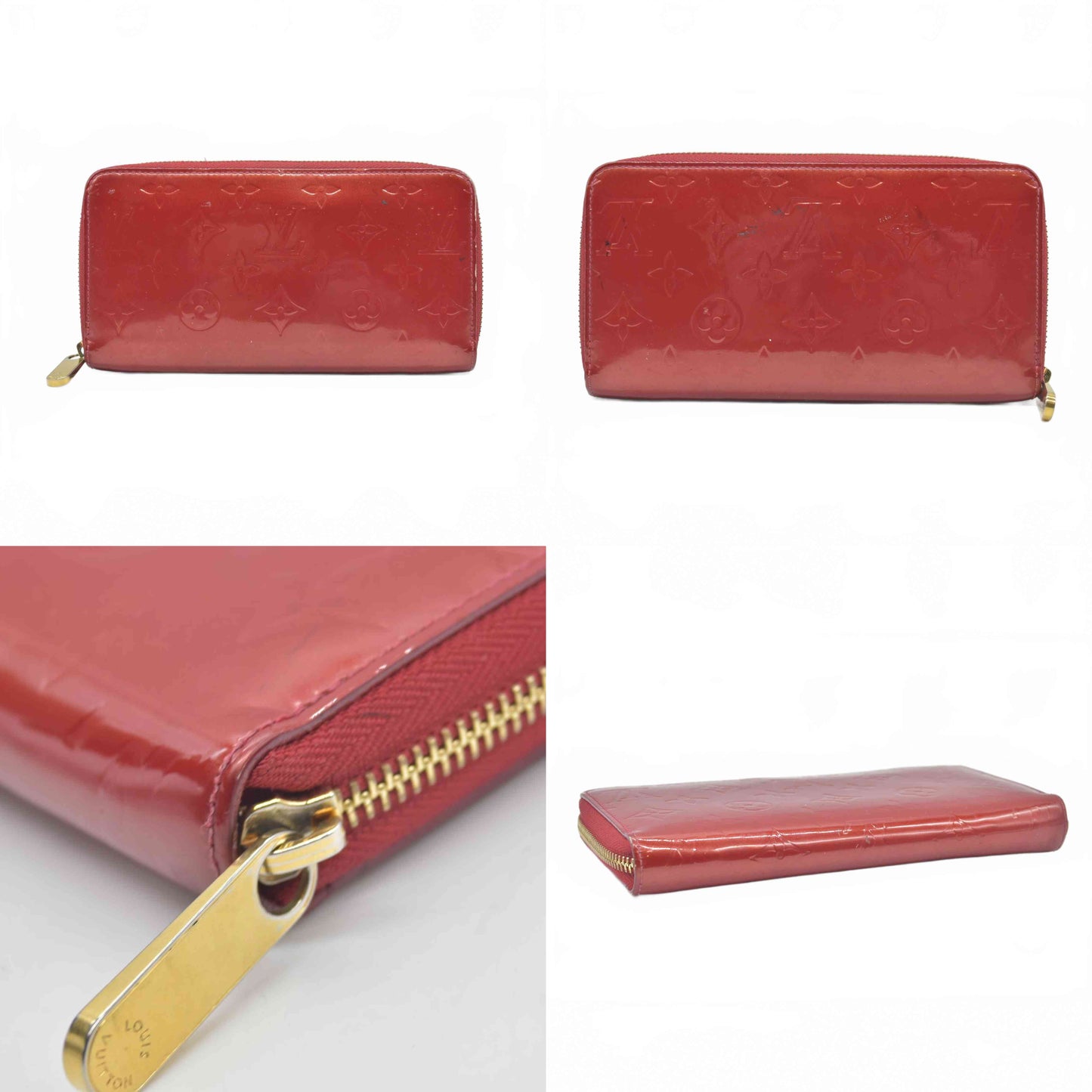 $1050 2011 Louis Vuitton Monogram Vernis Zippy Zip Around Long Wallet CA2181