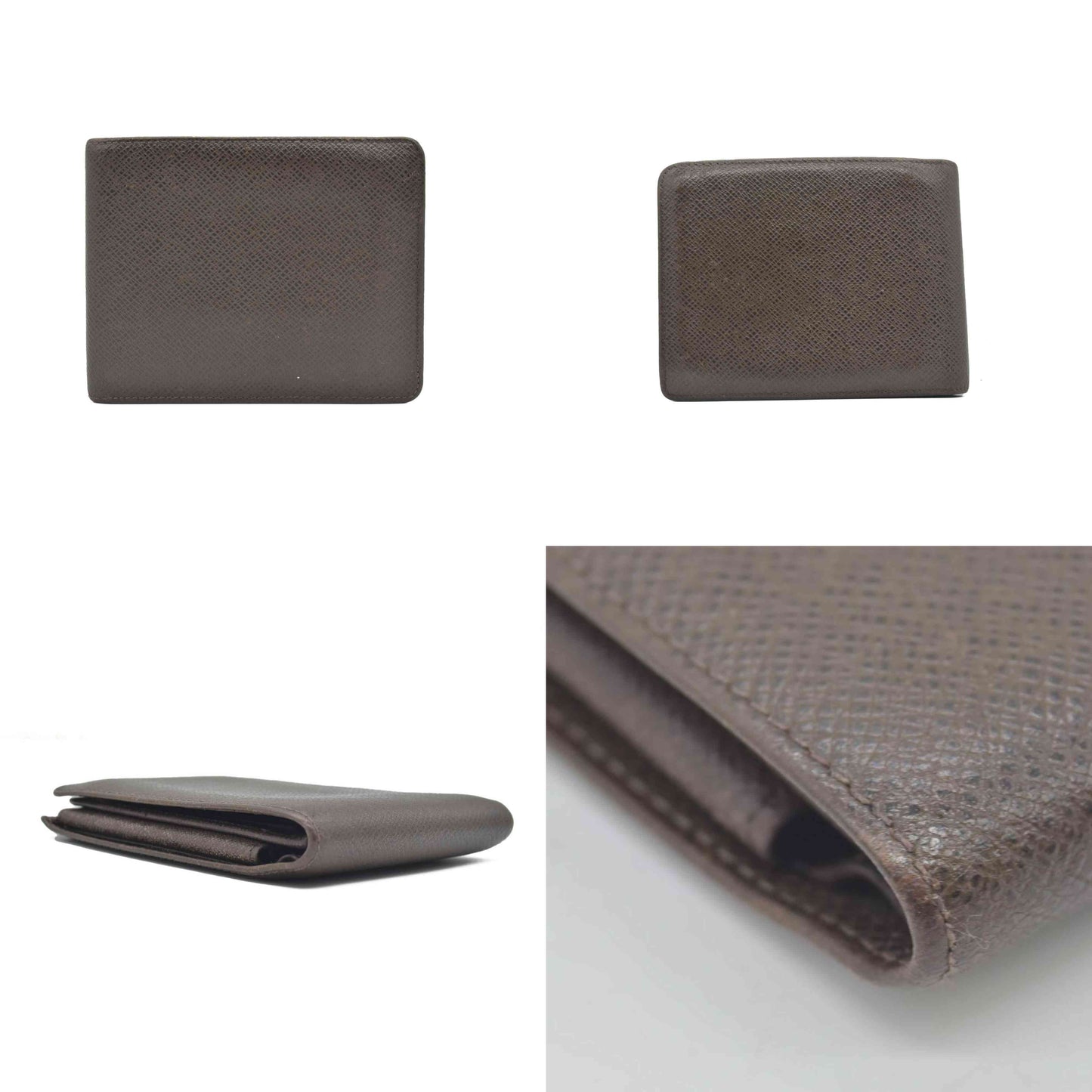$615 2009 BROWN Louis Vuitton Taiga Multiple Wallet CONSIGNMENT SP1039