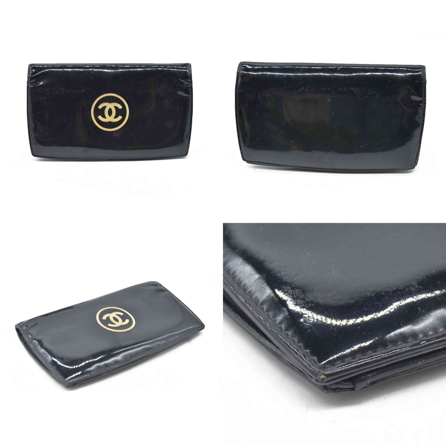 CONSIGNMENT $1100 Chanel 2010's Interlocking CC Logo Continental Wallet