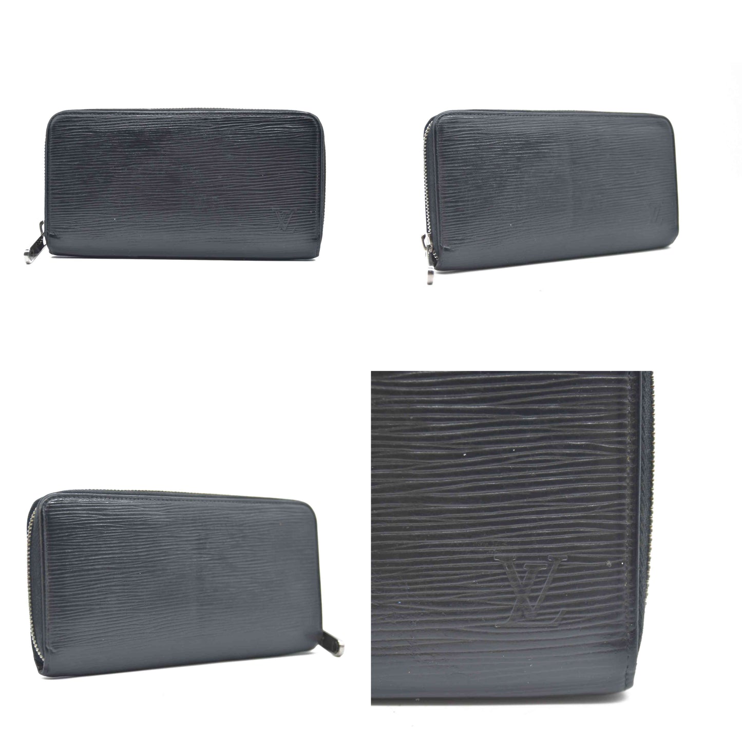 LOUIS VUITTON Epi Leather Zippy Wallet Black CA3114 USED