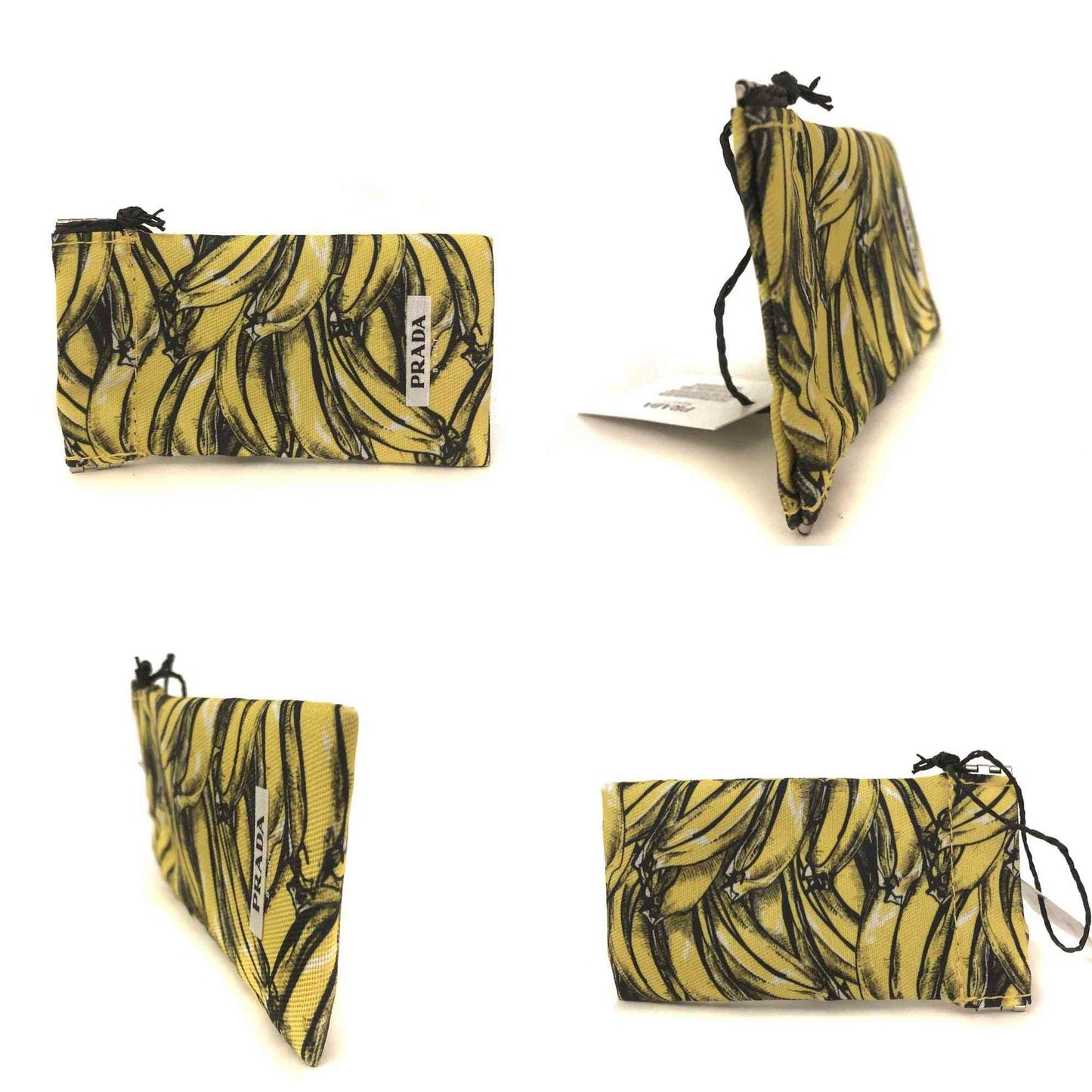 PRADA Logo Banana Motif Canvas Multi Case MultiColor