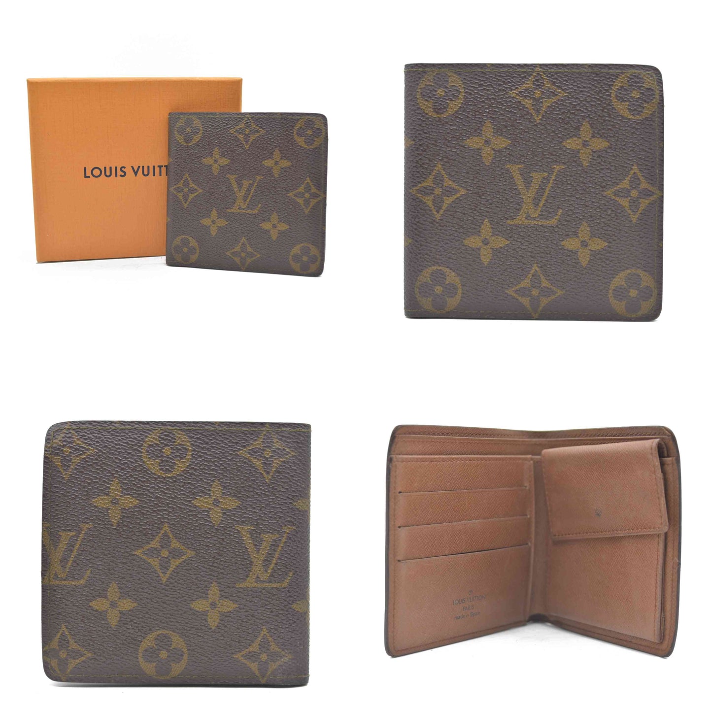 CA0943 1993 $545 Louis Vuitton Monogram Porte-Billets Cartes Credit Monnaie Wallet