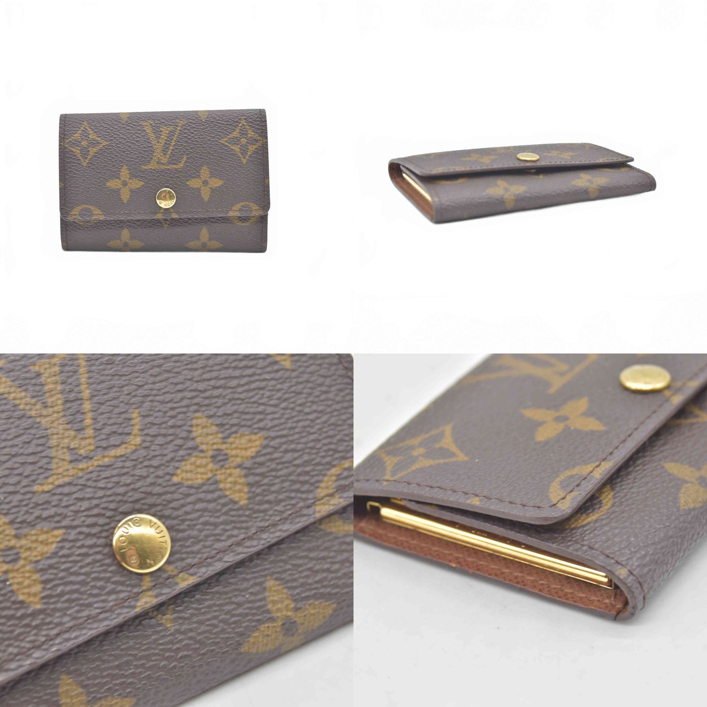 $355 1999 Louis Vuitton Monogram Multicles 6 Ring Key Case Brown CT0969