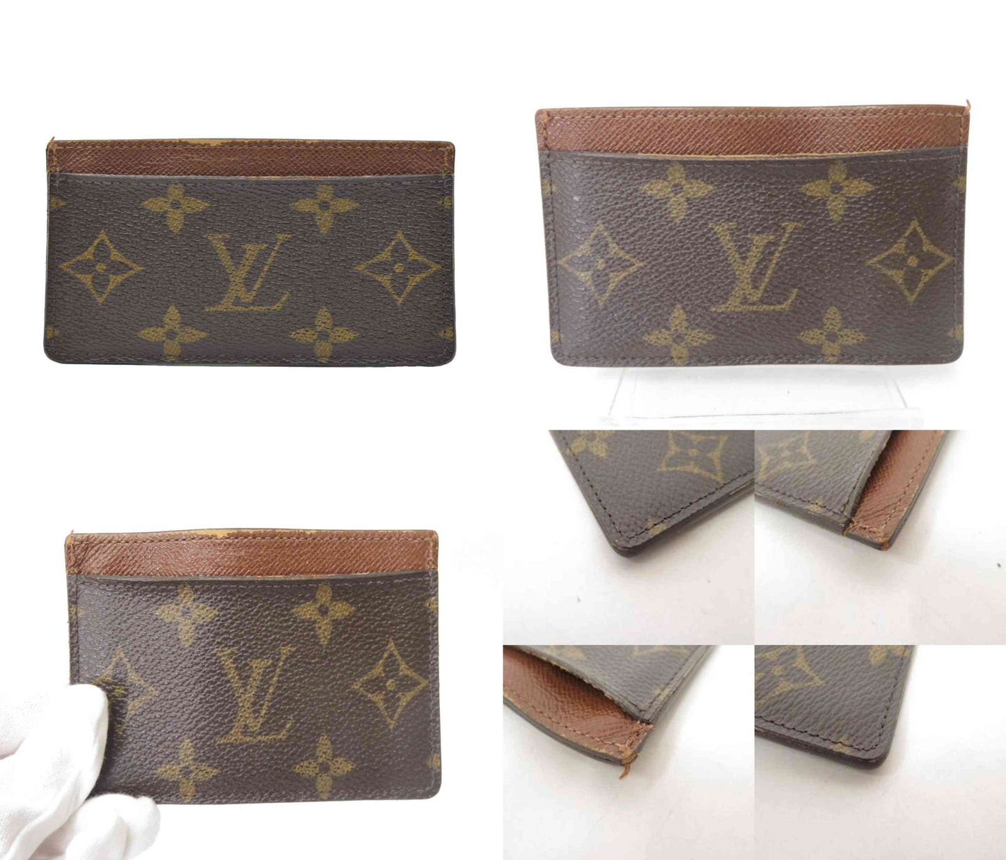 $285 2004 LOUIS VUITTON Monogram Porte Cartes Simple Pass Card Case SP0034