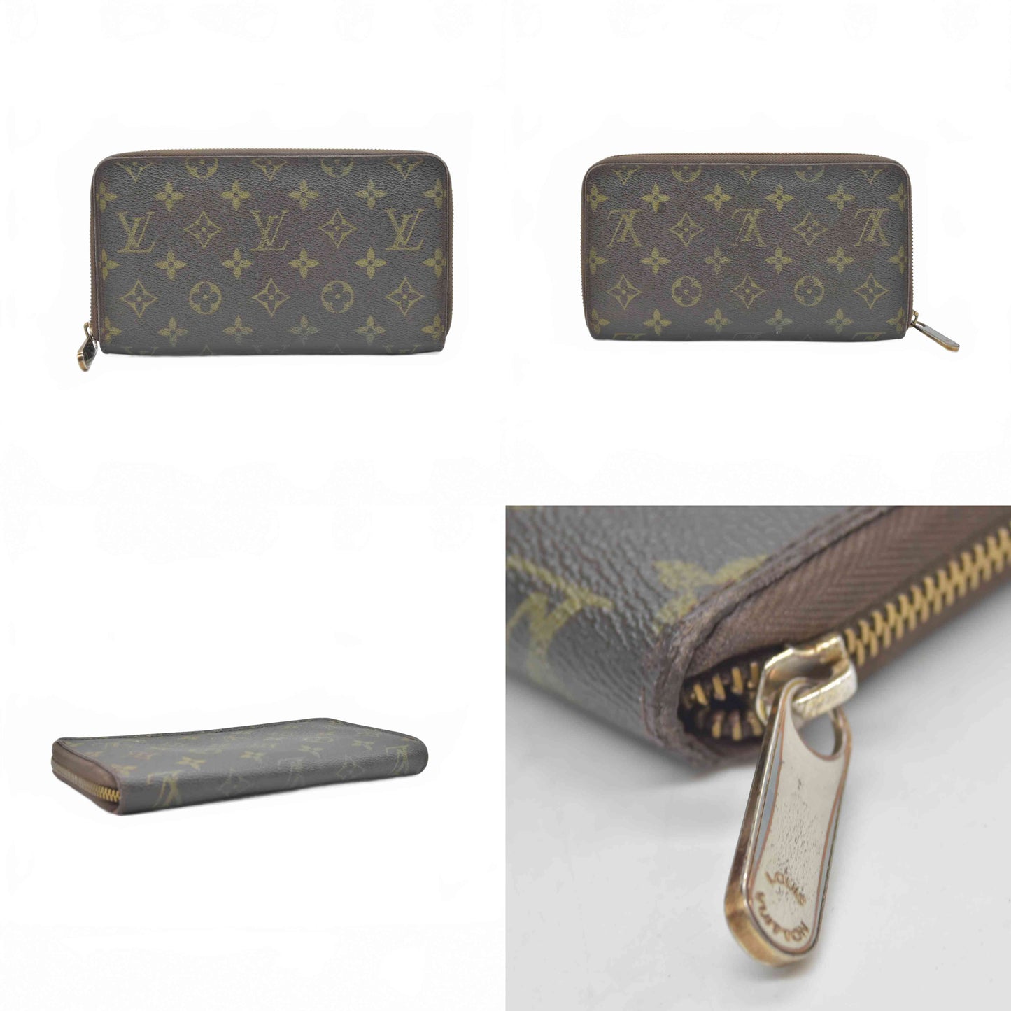 $1040 2005 Louis Vuitton Monogram Zippy Zip Around Organizer Long Wallet VI1015