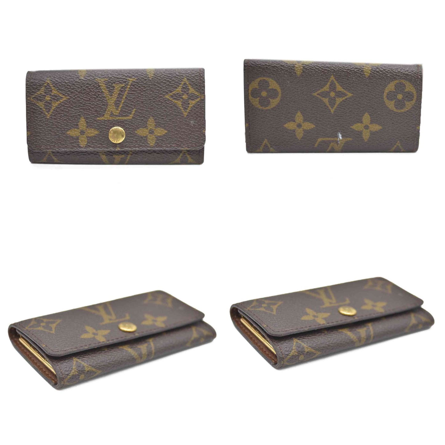 Louis Vuitton Monogram Multicles 4 Ring Key Case Brown RA0092