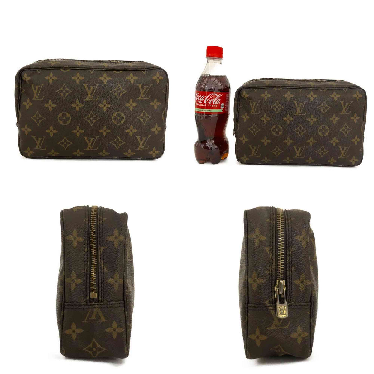 $340 1988 Louis Vuitton Monogram Trousse Toilette 23 Cosmetics Pouch (883TH)