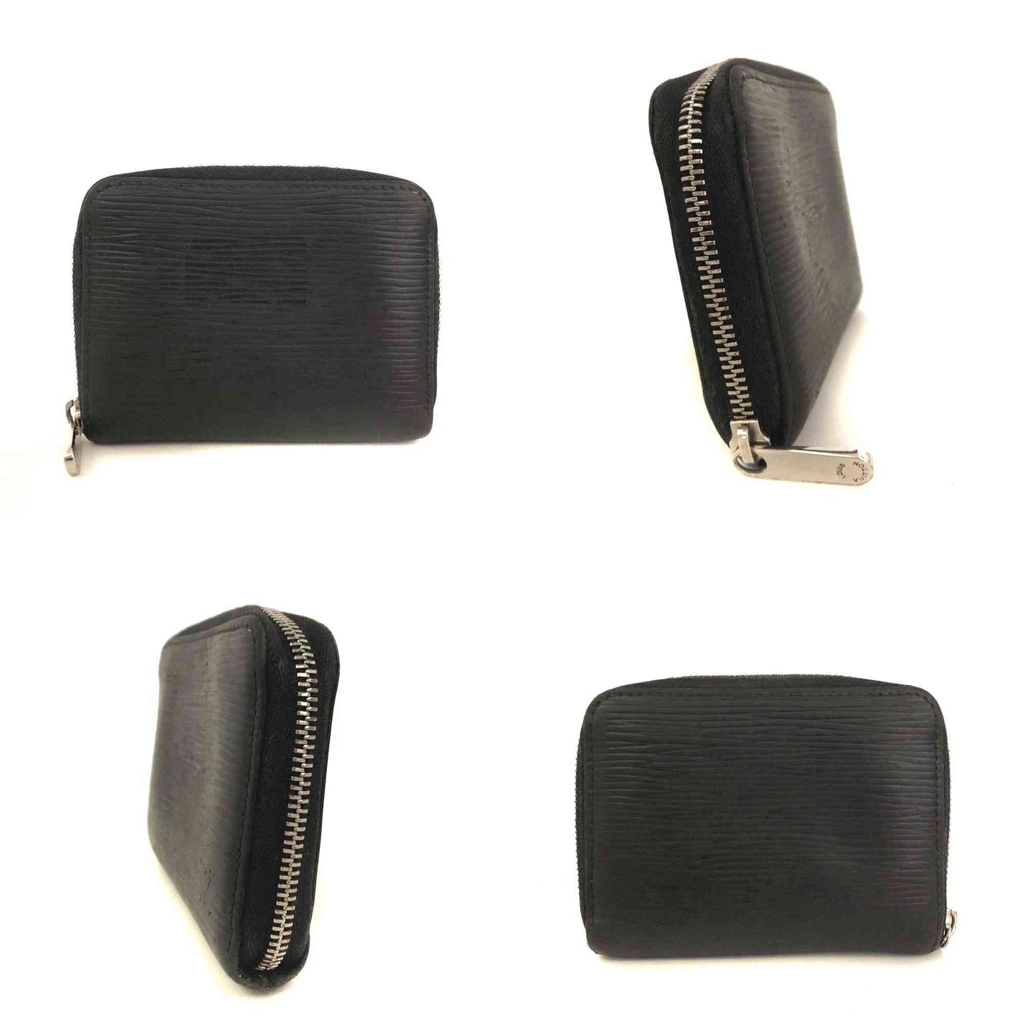 $540 2012 Louis Vuitton Epi Zippy Coin Purse Black SN2122
