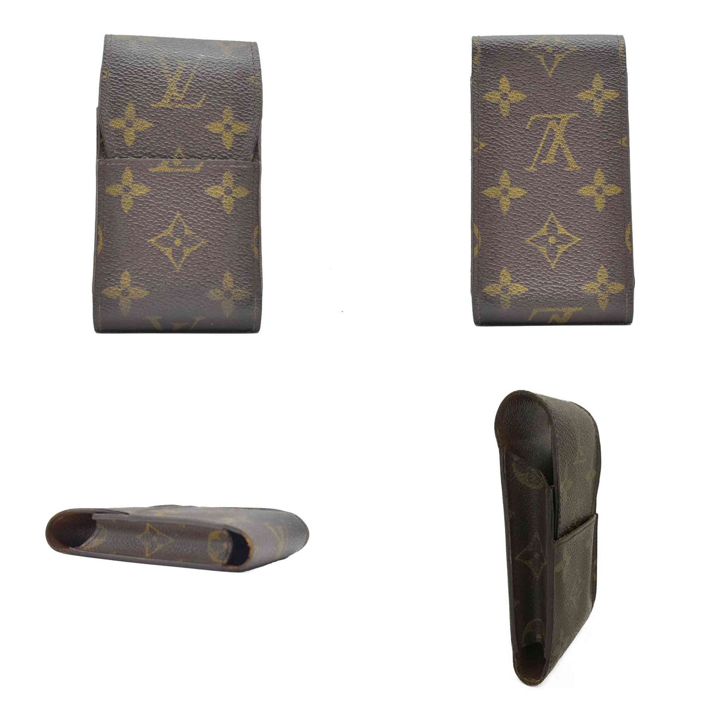$340 2001 Louis Vuitton Monogram Cigarette Tobacco Case Brown CT1011
