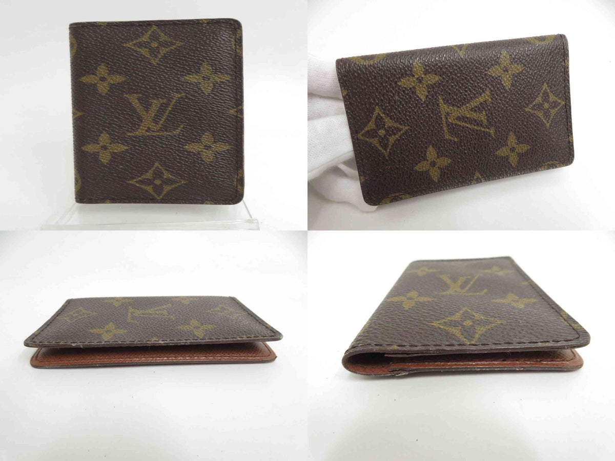 $390 2004 Louis Vuitton Monogram Pochette Cartes Visite RA0044