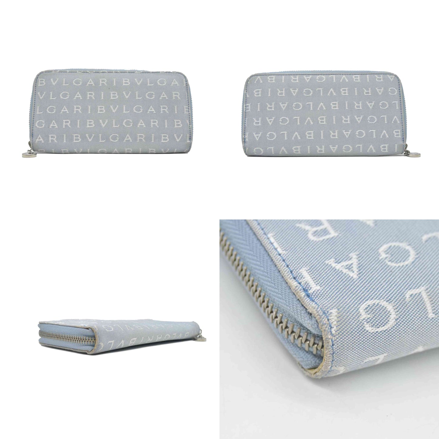 $840 Bvlgari  Canvas Continental Wallet CONSIGNMENT