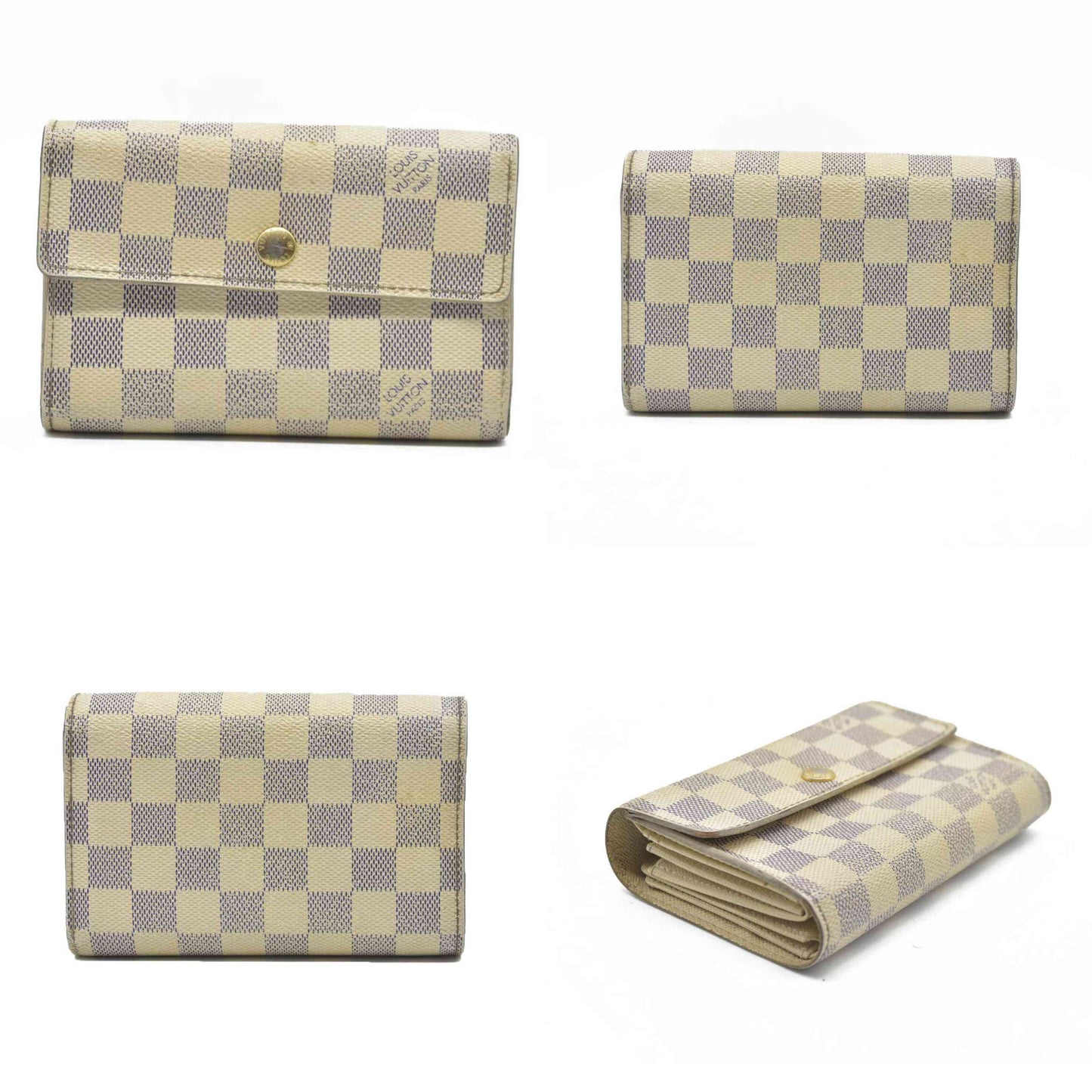 AUCTION $610 Louis Vuitton  Damier Azur Alexandra Wallet