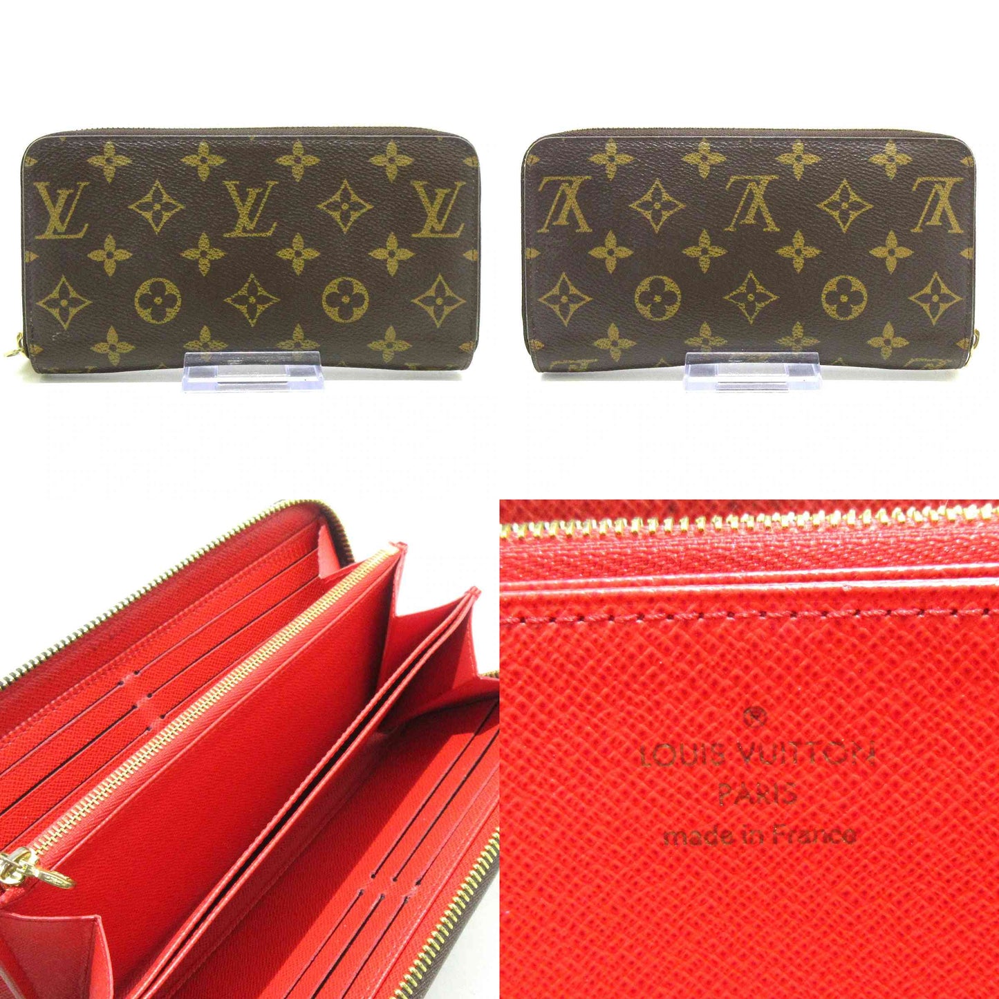 LOUIS VUITTON Monogram Zippy Wallet Coquelicot MI2168