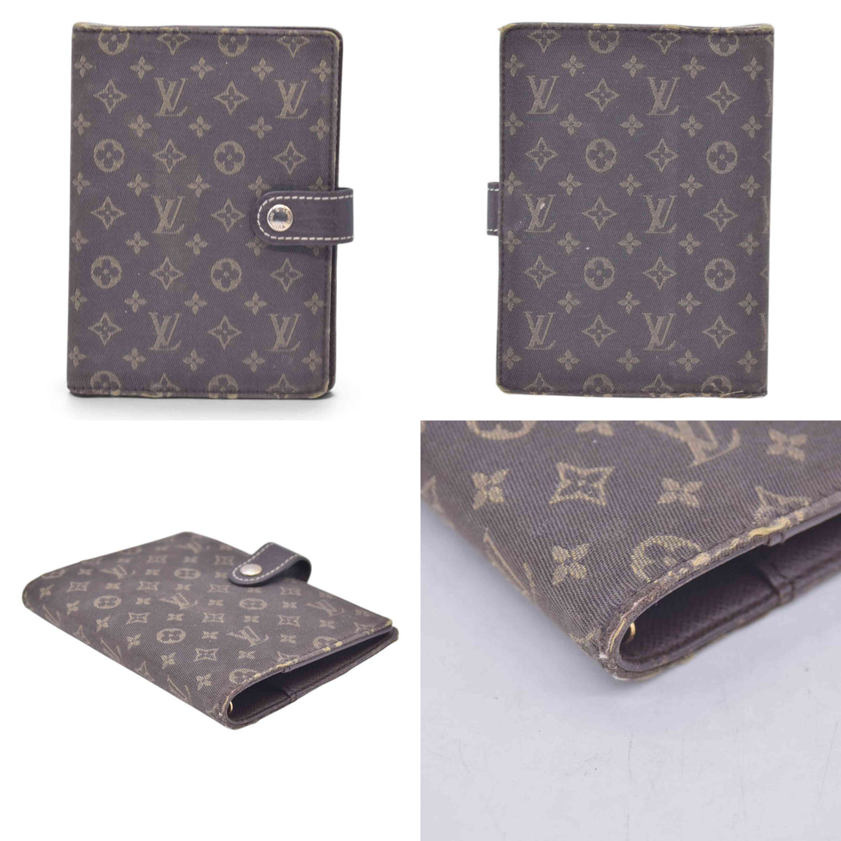 2007 Louis Vuitton Monogram Mini Agenda PM Notebook Cover Brown CA2057 10018466