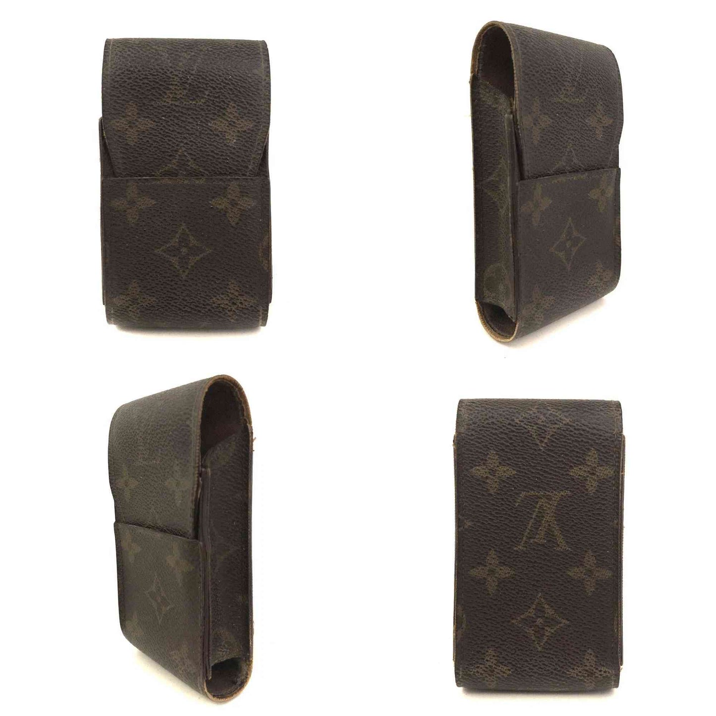 $310 1991 Louis Vuitton Monogram Cigarette Tobacco Case Brown MI0981