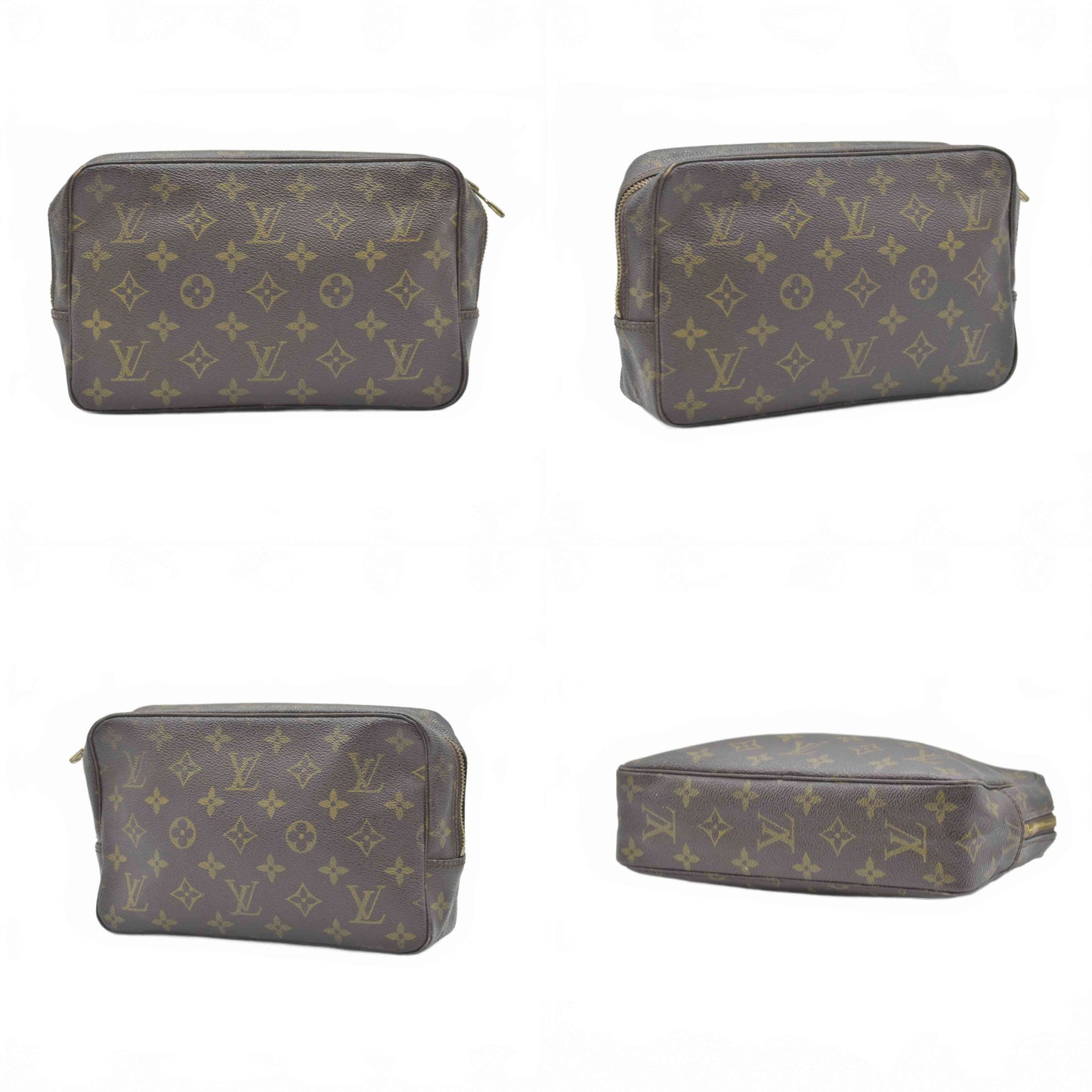 $600 1986 Louis Vuitton Monogram Trousse Toilette 23 Clutch Pouch Bag 861TH