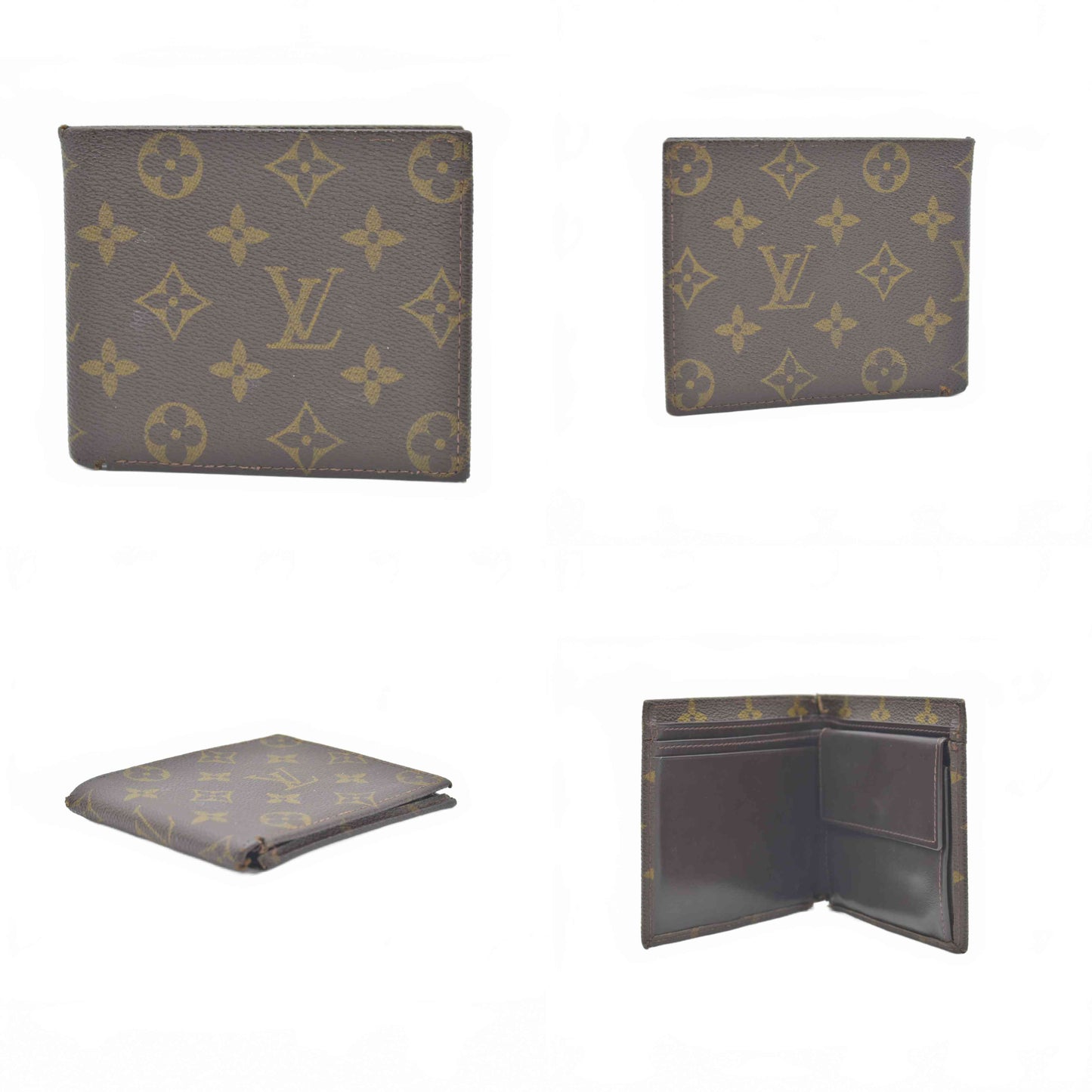 $545 1988 Louis Vuitton Monogram Porte-Billets Cartes Credit Monnaie Wallet 883
