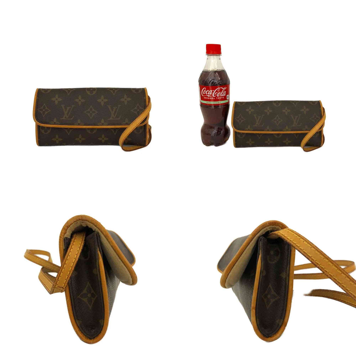 $630 1999 Louis Vuitton Monogram Pochette Twin PM Shoulder Bag Pouch (SD1909)