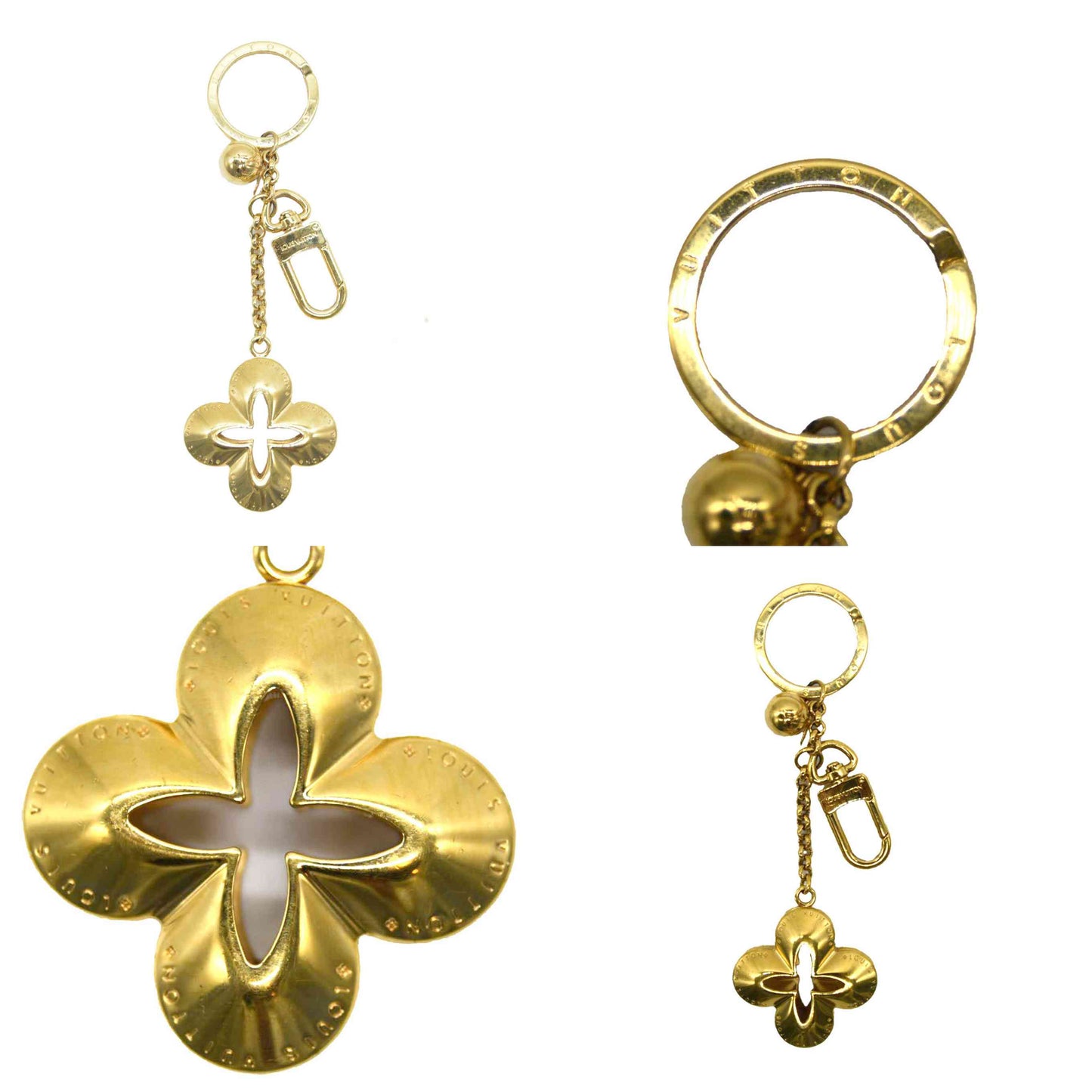 Louis Vuitton  Metal Eclipse Bag Charm Key Holder Gold