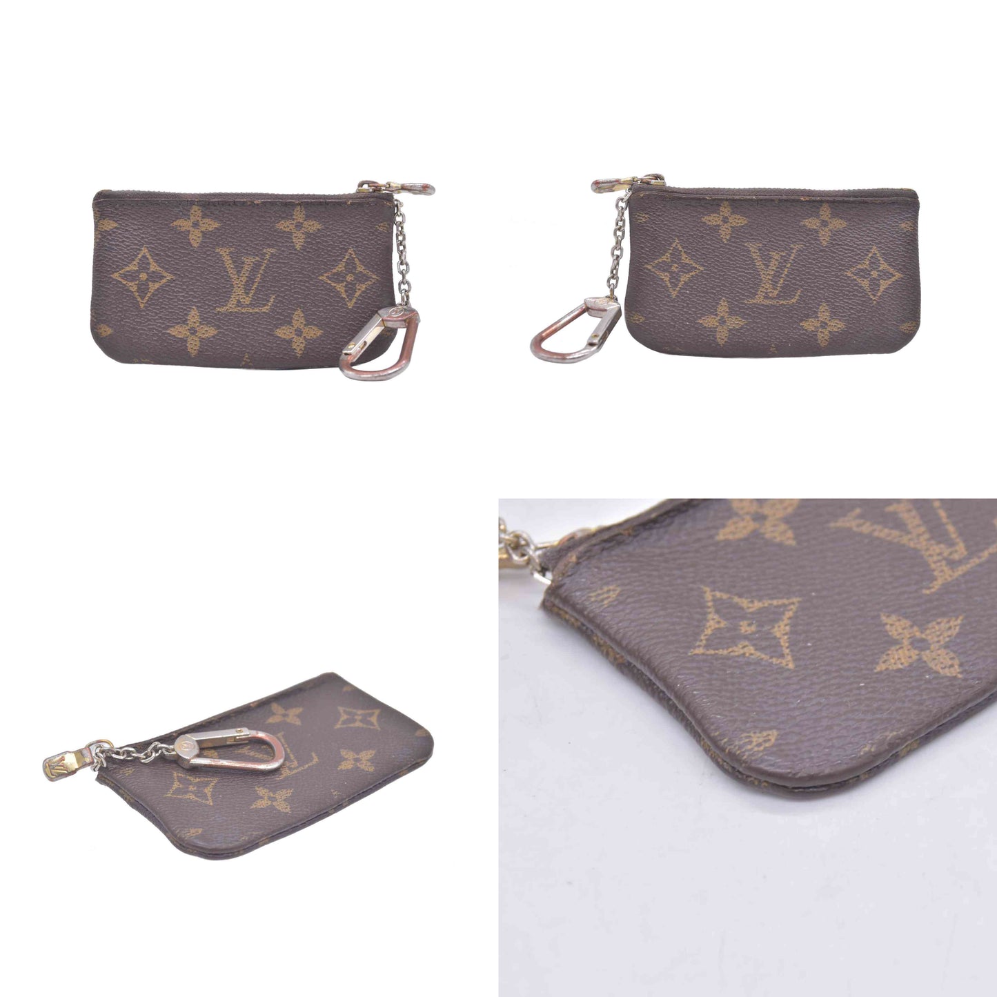 $455 1993 Louis Vuitton Monogram Key Pouch