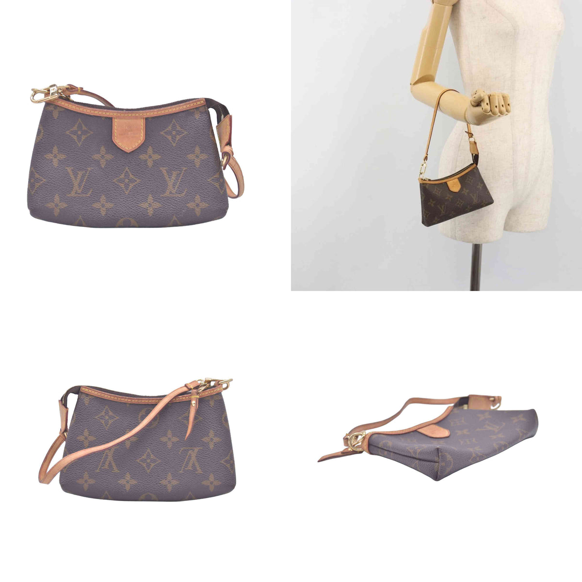 $1250 2010 Louis Vuitton Monogram Mini Pochette Delightful SA1130